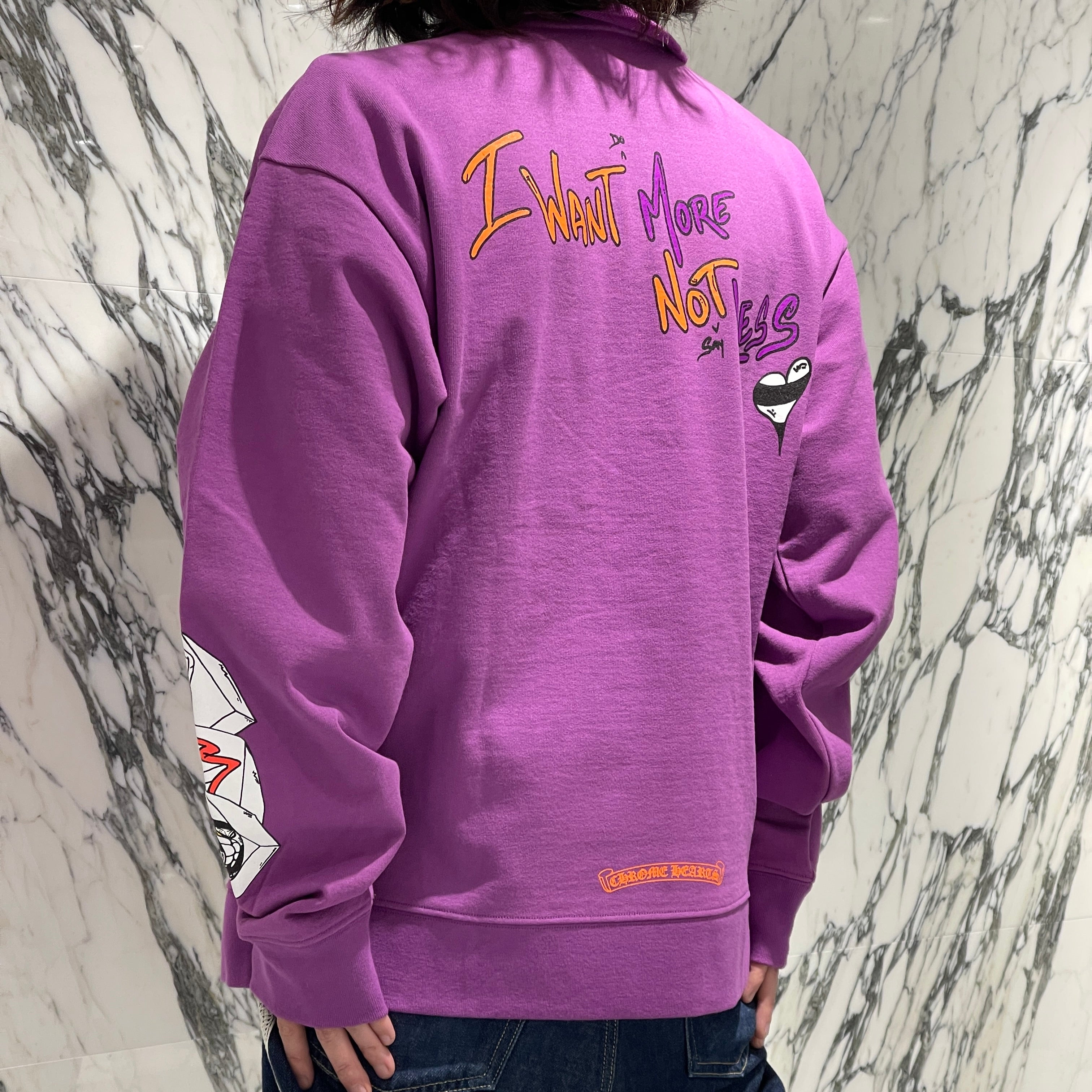 CHROME HEARTS× MATTY BOY 2024AW "I WANT MORE NOT LESS" Long Polo Shirt Size XL