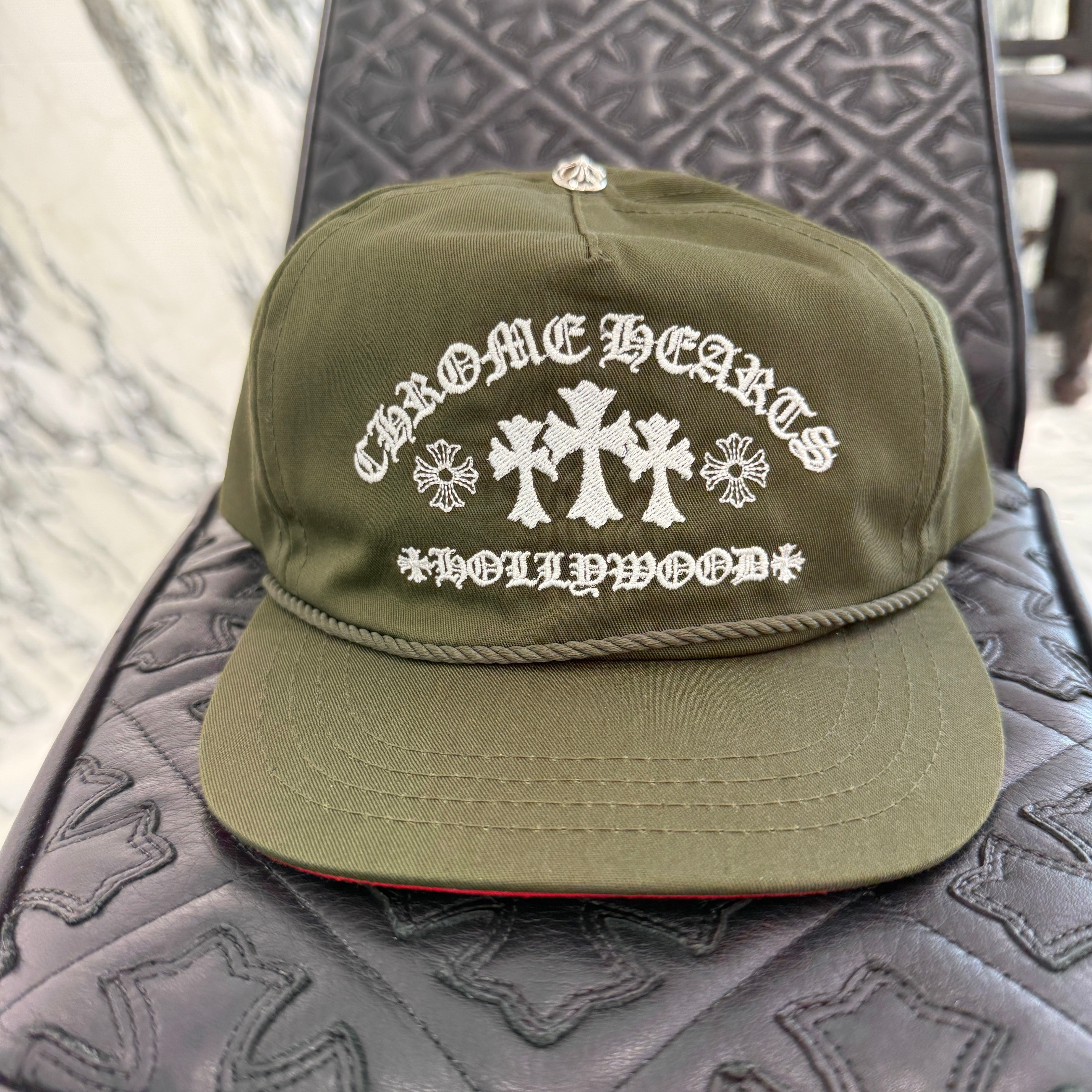 CHROME HEARTS GAS STATION King Taco 3 Cemetery Cross Trucker Cap Size ONE SIZE（53-60）クロムハーツ ガスステーション キングタコ 3セメタリークロス トラッカーキャップ サイズONE SIZE（53-60）