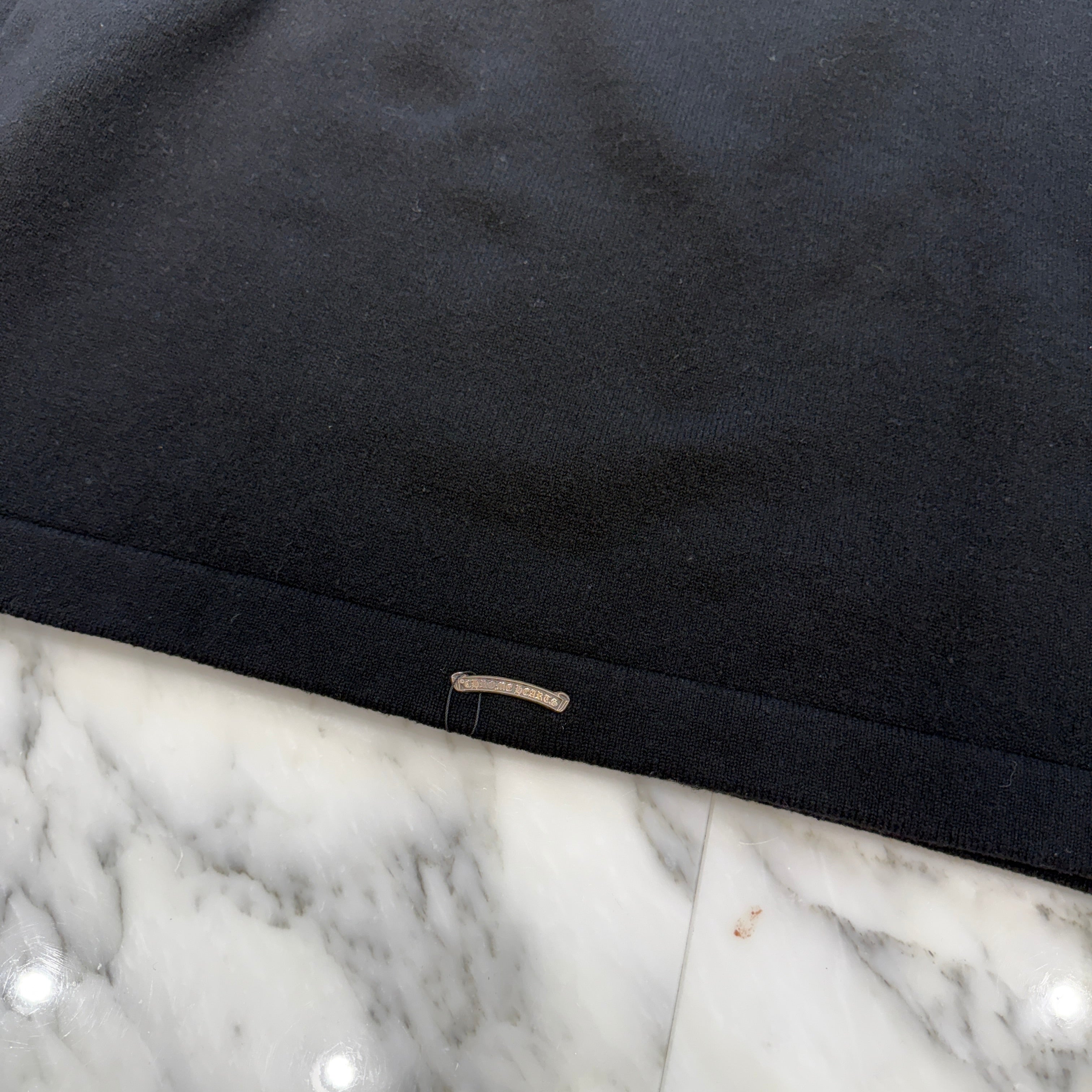 CHROME HEARTS Y NOT King Taco 3 Cemetery Cross Leather Patch Cashmere Knit Sweater Size XXL クロムハーツ ワイノット キングタコ 3セメタリークロス レザーパッチ カシミヤ ニットセーター サイズXXL