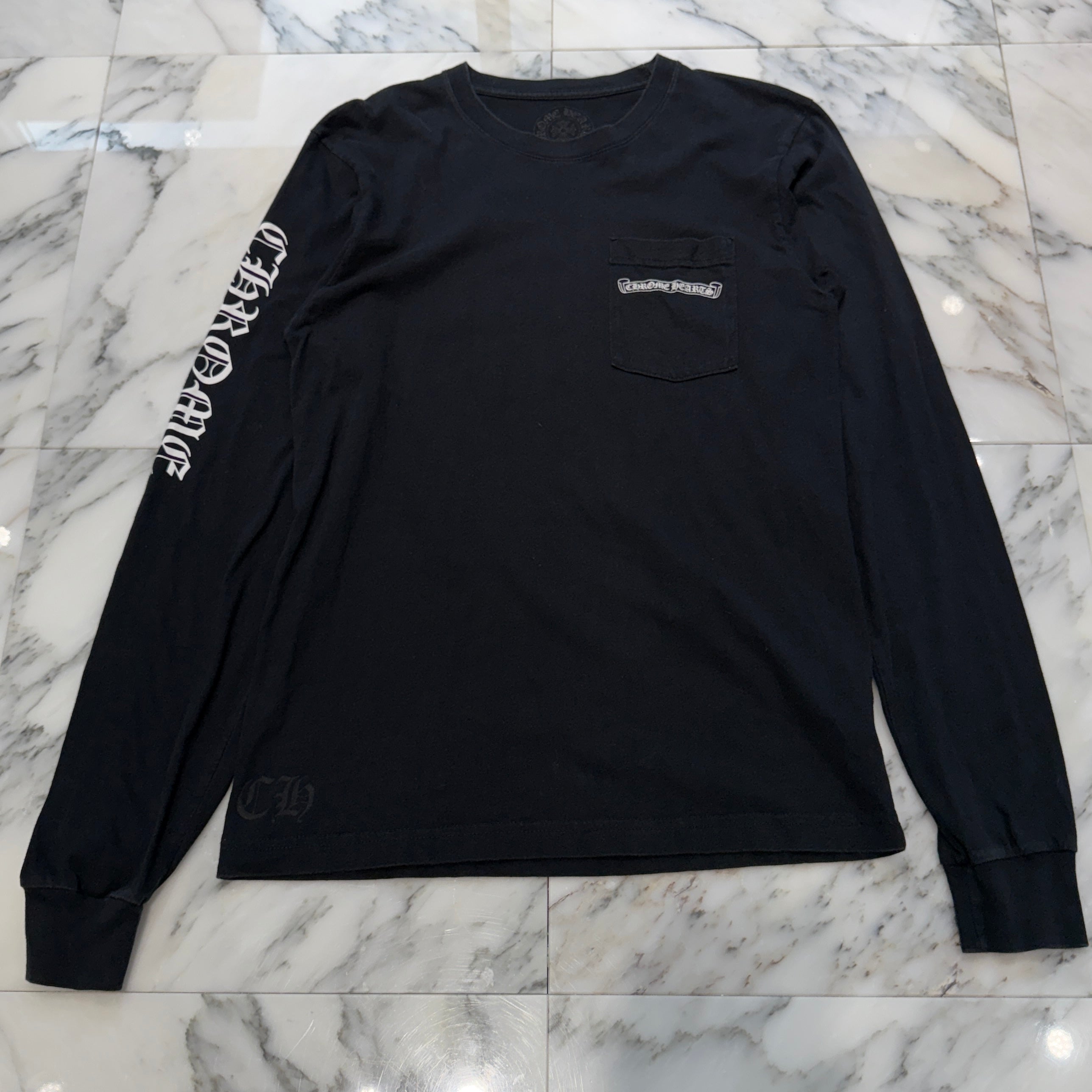 CHROME HEARTS Back Cemetery Cross Print Long Sleeve Tee Size M クロムハーツ バック セメタリークロス プリント ロングスリーブTシャツ サイズM