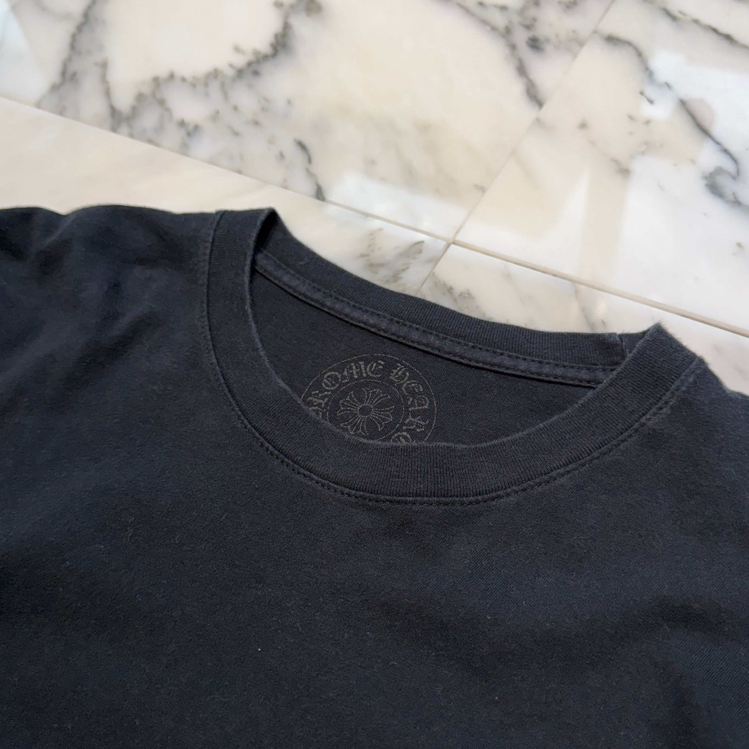 CHROME HEARTS Back Cemetery Cross Print Long Sleeve Tee Size M クロムハーツ バック セメタリークロス プリント ロングスリーブTシャツ サイズM