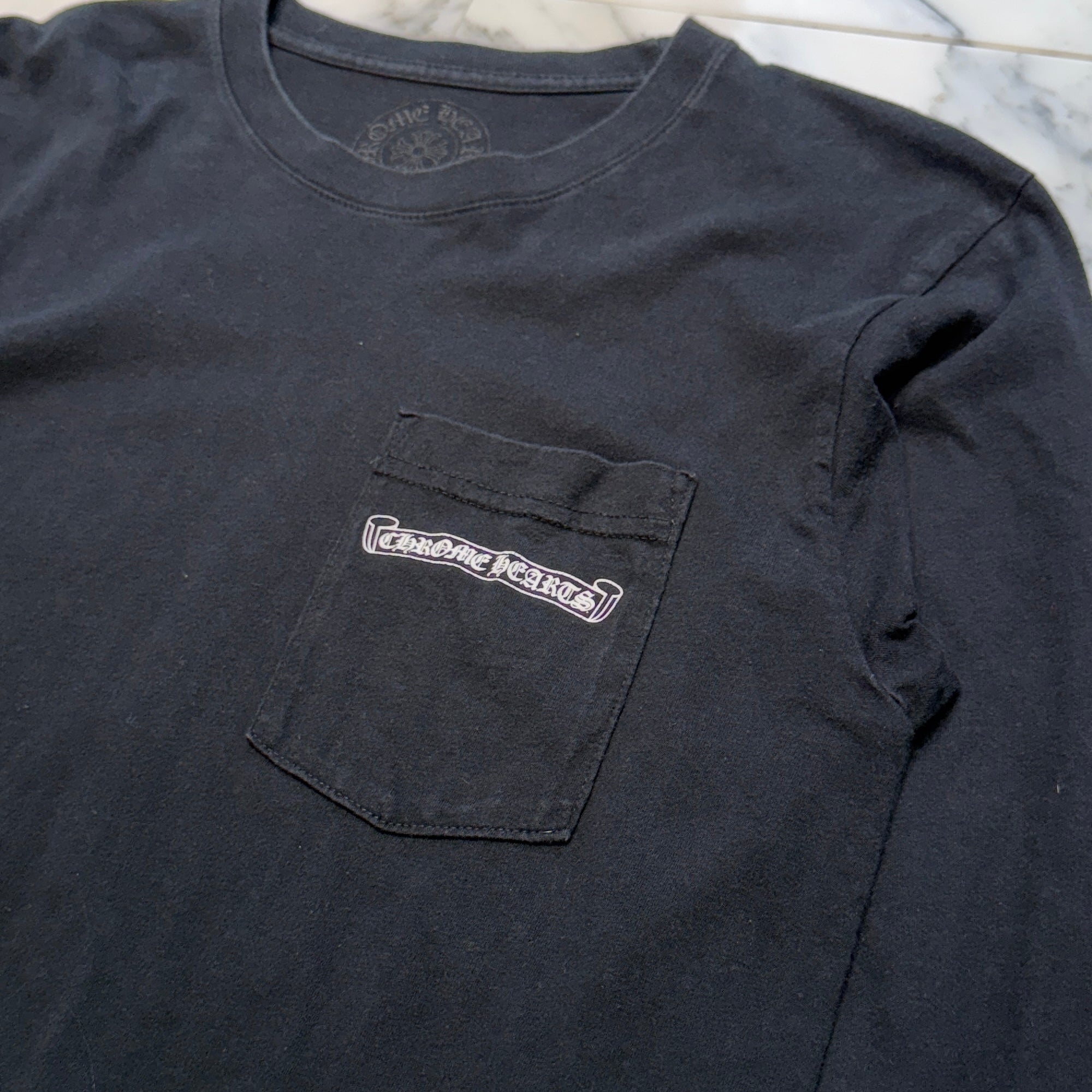 CHROME HEARTS Back Cemetery Cross Print Long Sleeve Tee Size M クロムハーツ バック セメタリークロス プリント ロングスリーブTシャツ サイズM