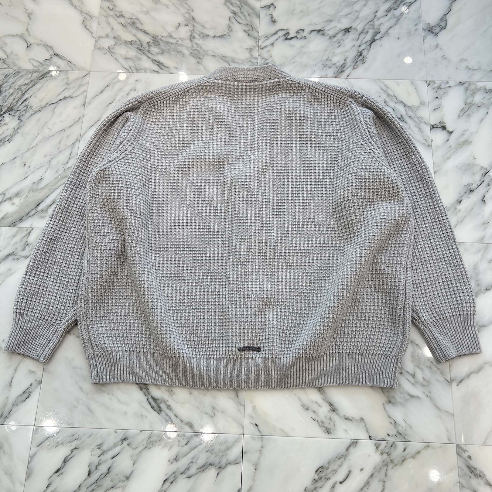 CHROME HEARTS YNOT Leather Cross Patch Cashmere Knit Cardigan Size L クロムハーツ ワイノット レザー クロス パッチ カシミヤ ニットカーディガン サイズL