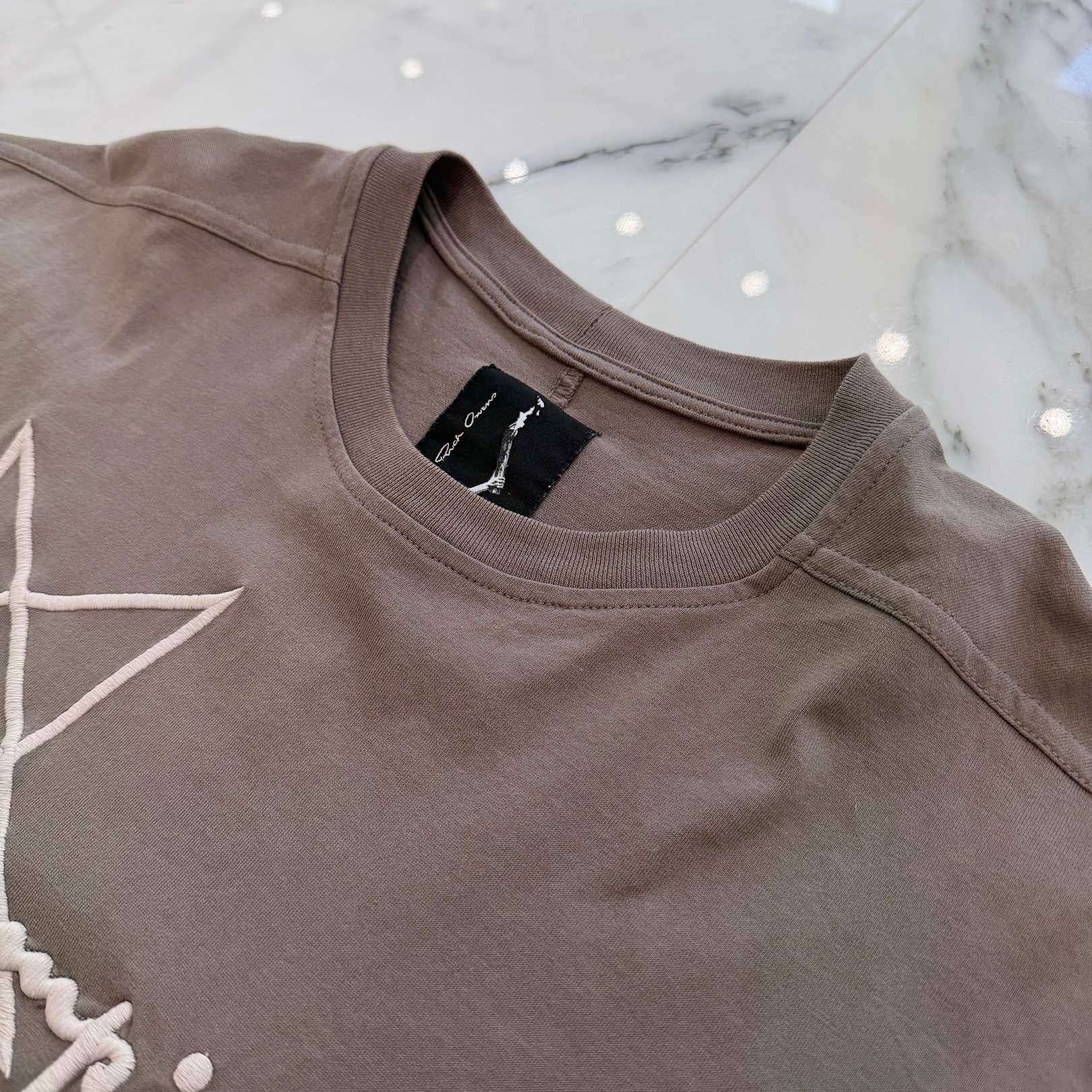 Rick Owens × Champion 2023SS Logo Embroidered Tommy Tee CM02C9229-CHJEG Size S リックオウエンス × チャンピオン ロゴ刺繡トミー Tシャツ サイズS