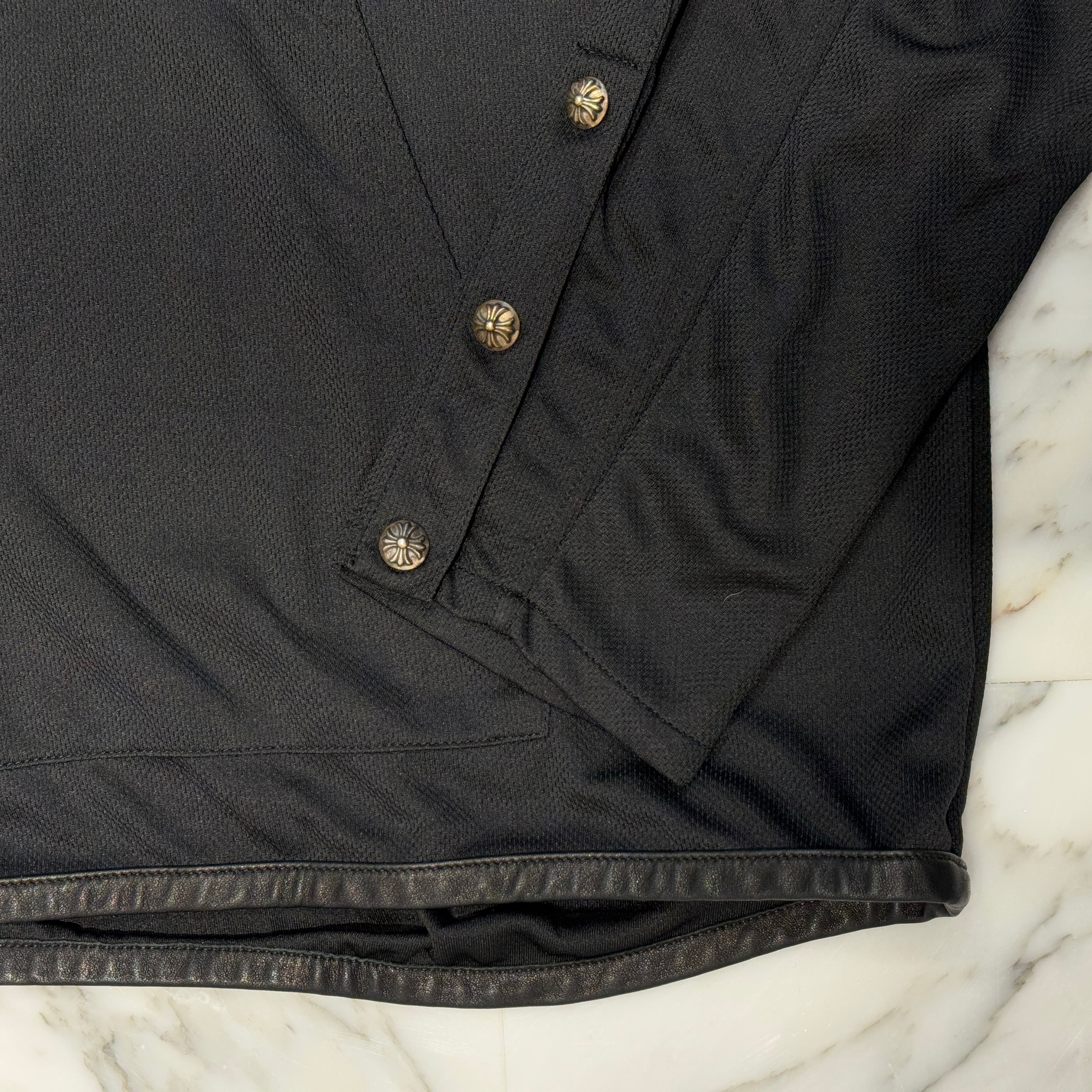 CHROME HEARTS Y NOT Mesh Arm Logo Horseshoe Pullover Hoodie SizeL クロムハーツ ワイノット メッシュ アームロゴ プルオーバーフーディ サイズL