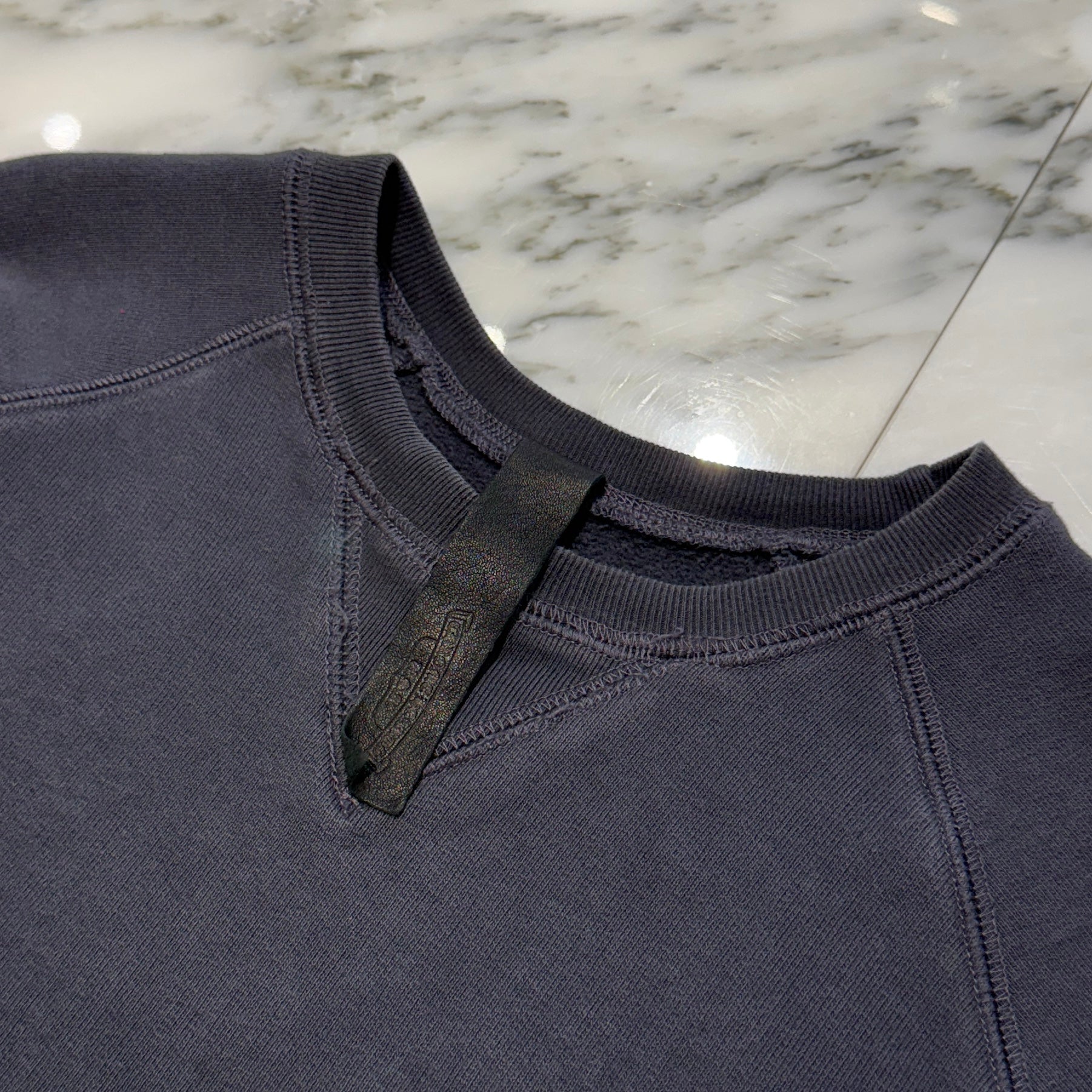 CHROME HEARTS Y NOT Triple Cross Leather Patch Sweat Shirt Size S クロムハーツ ワイノット トリプルクロス レザーパッチ スウェットシャツ サイズS