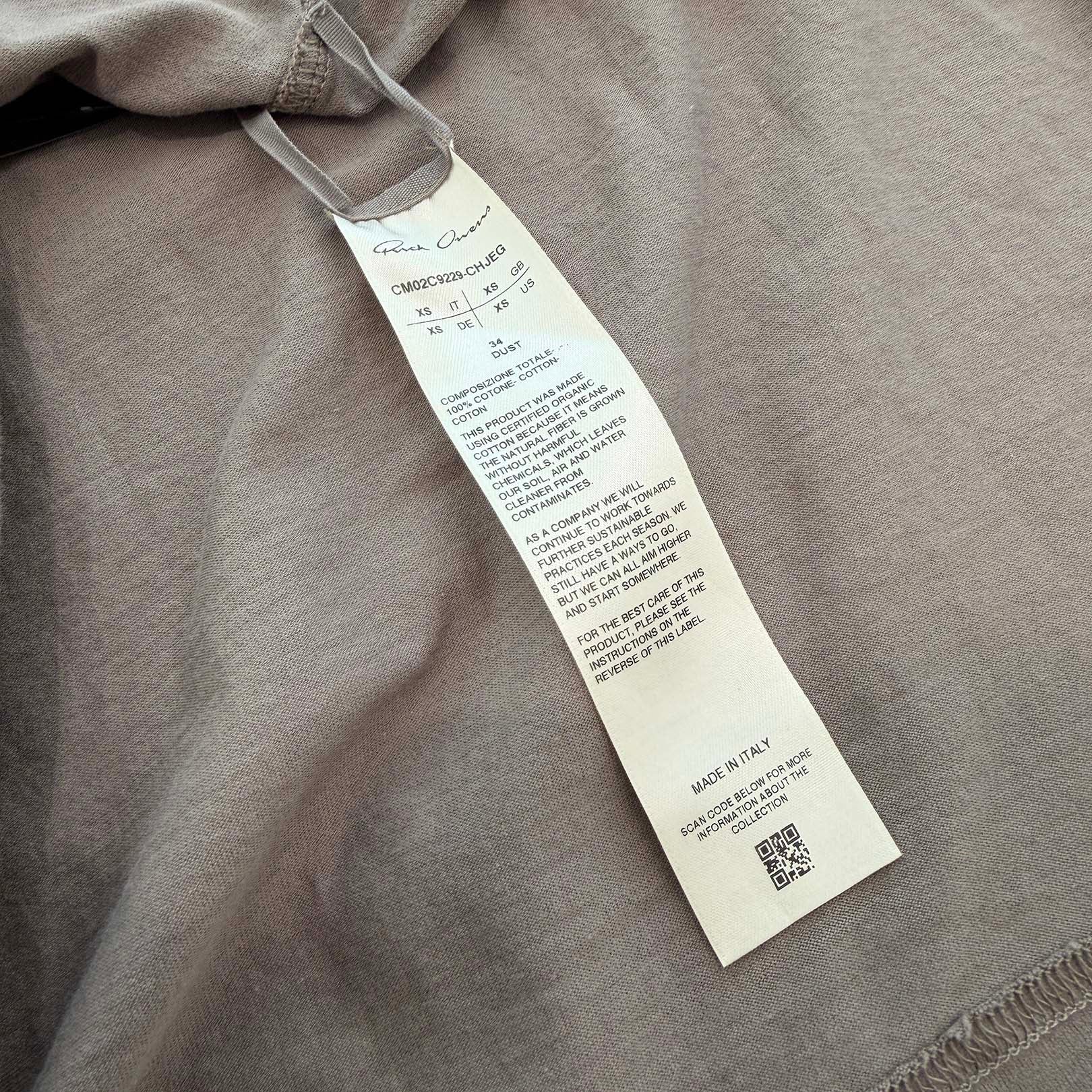 Rick Owens × Champion 2023SS Logo Embroidered Tommy Tee CM02C9229-CHJEG Size S リックオウエンス × チャンピオン ロゴ刺繡トミー Tシャツ サイズS