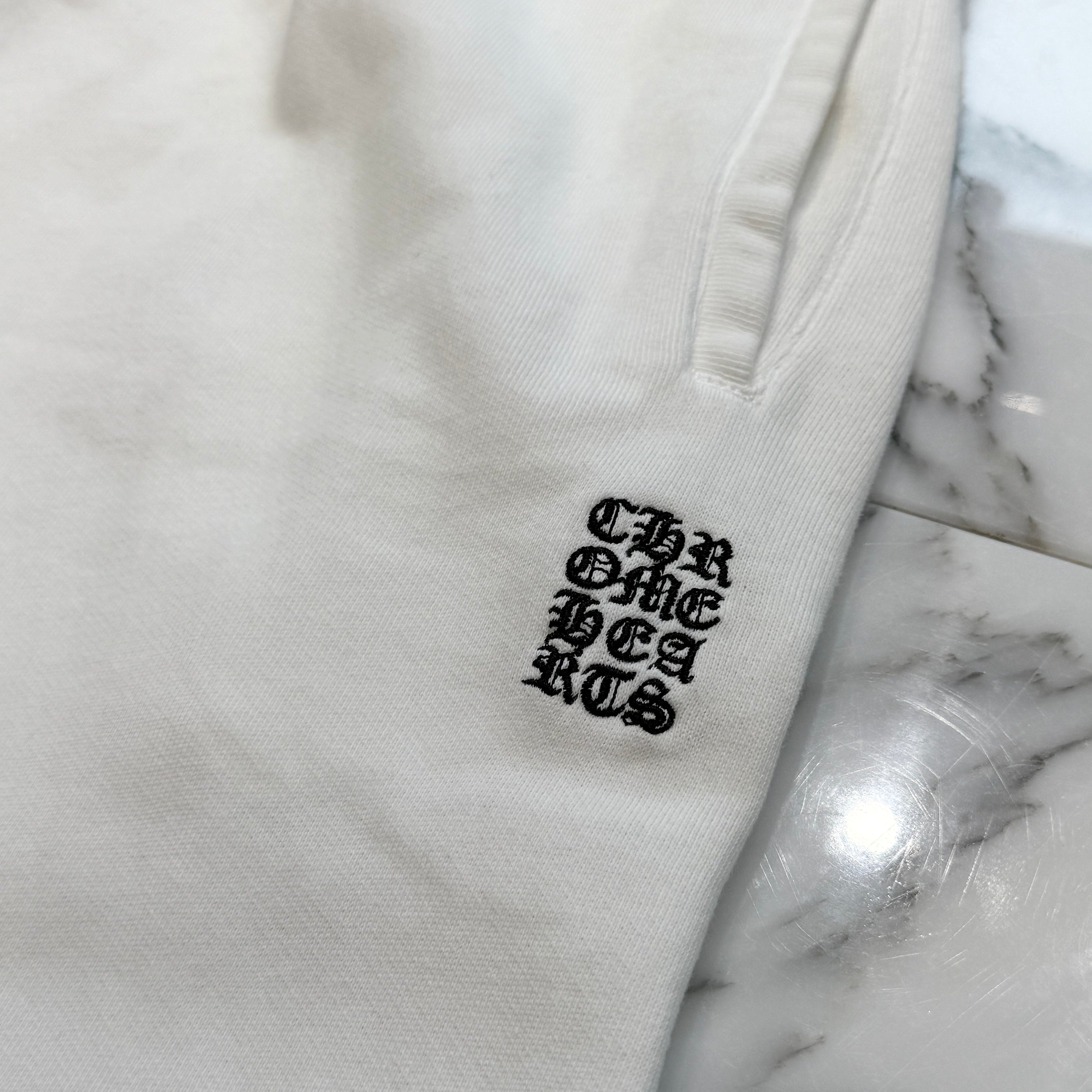 CHROME HEARTS Y NOT Vertical Logo Cross Embroidery Shorts Size L クロムハーツ ワイノット バーティカルロゴ クロス刺繍 ショーツ サイズL