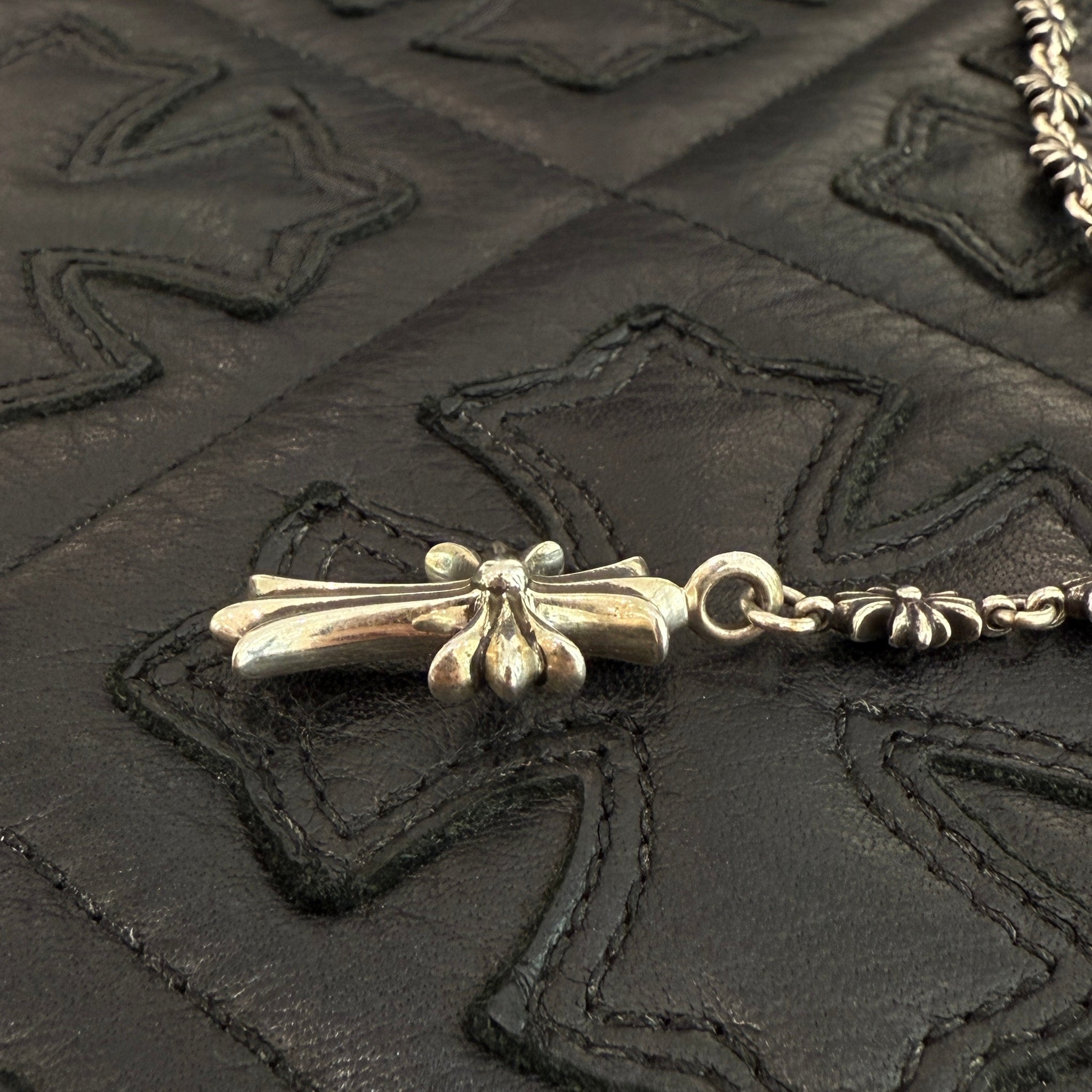 CHROME HEARTS Rosary Chalk CH Plus Chain Necklace クロムハ―ツ