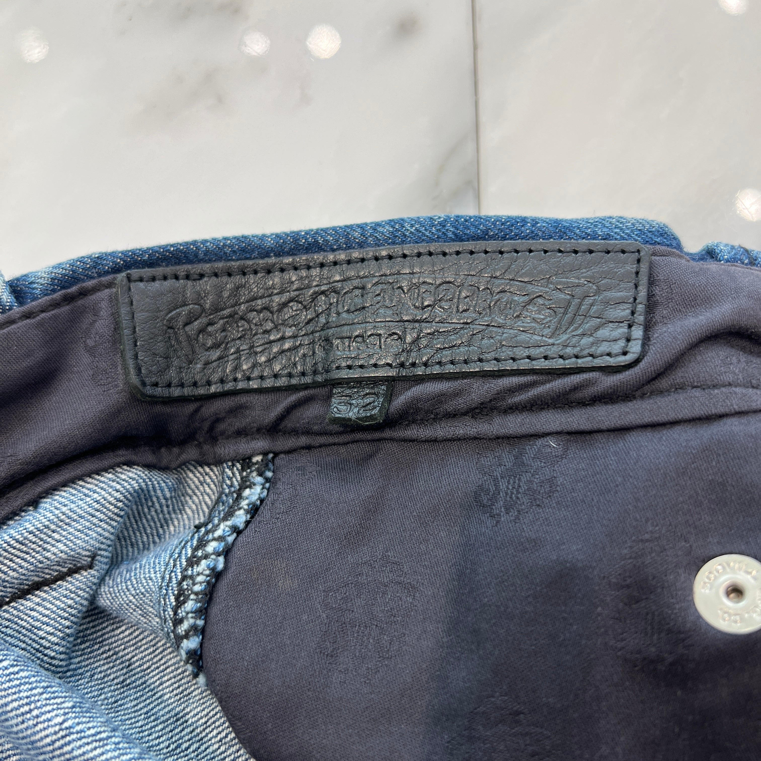 CHROME HEARTS Carpenter Cross Ball Button Denim Shorts Size 32 クロムハーツ カーペンター クロスボールボタン デニムショーツ サイズ32