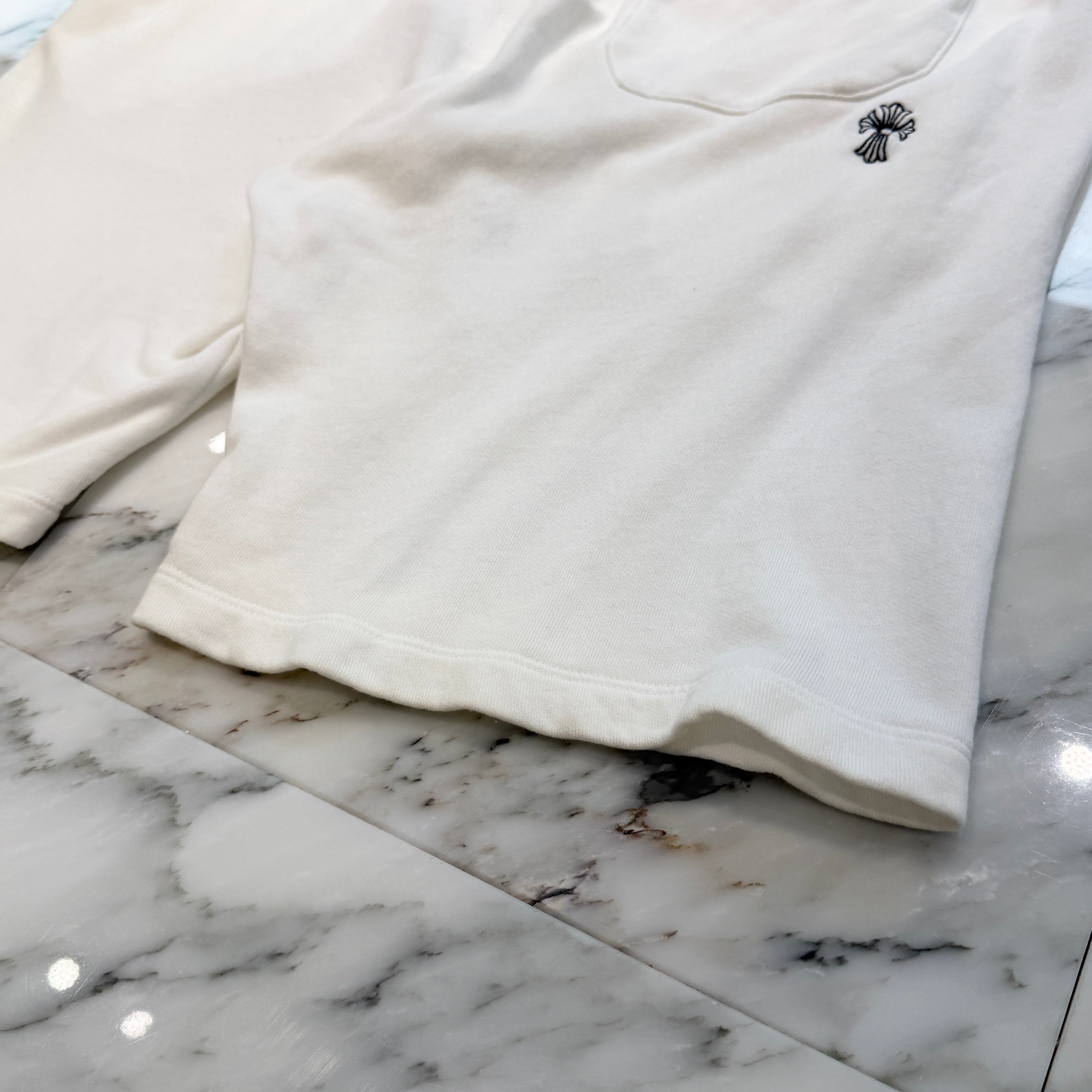 CHROME HEARTS Y NOT Vertical Logo Cross Embroidery Shorts Size L クロムハーツ ワイノット バーティカルロゴ クロス刺繍 ショーツ サイズL