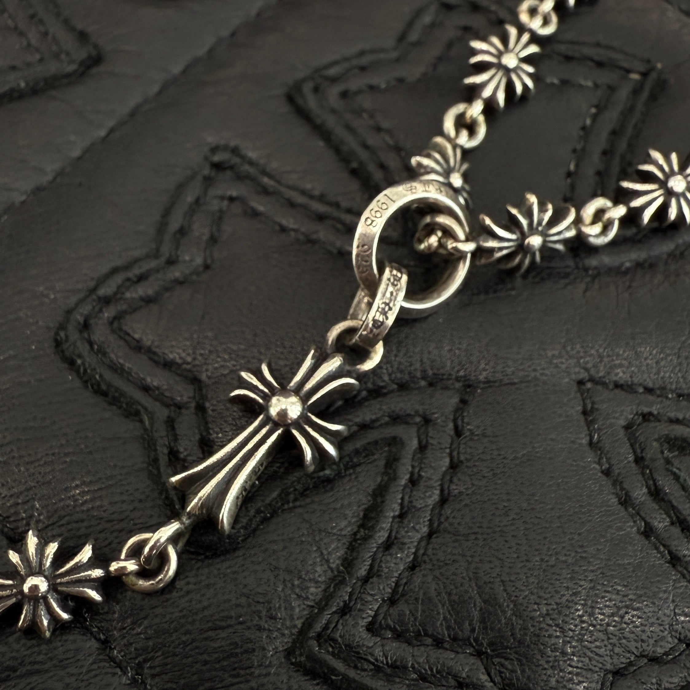 CHROME HEARTS Rosary Chalk CH Plus Chain Necklace クロムハ―ツ ロザリオ チョーク CHプラス チェーン ネックレス