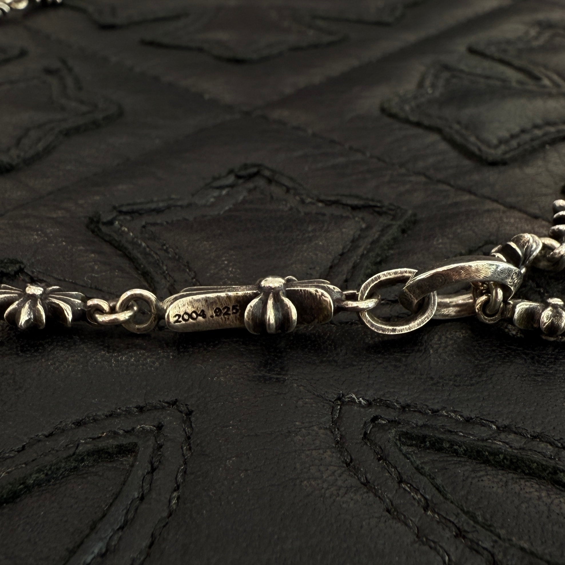 CHROME HEARTS Rosary Chalk CH Plus Chain Necklace クロムハ―ツ ロザリオ チョーク CHプラス チェーン ネックレス
