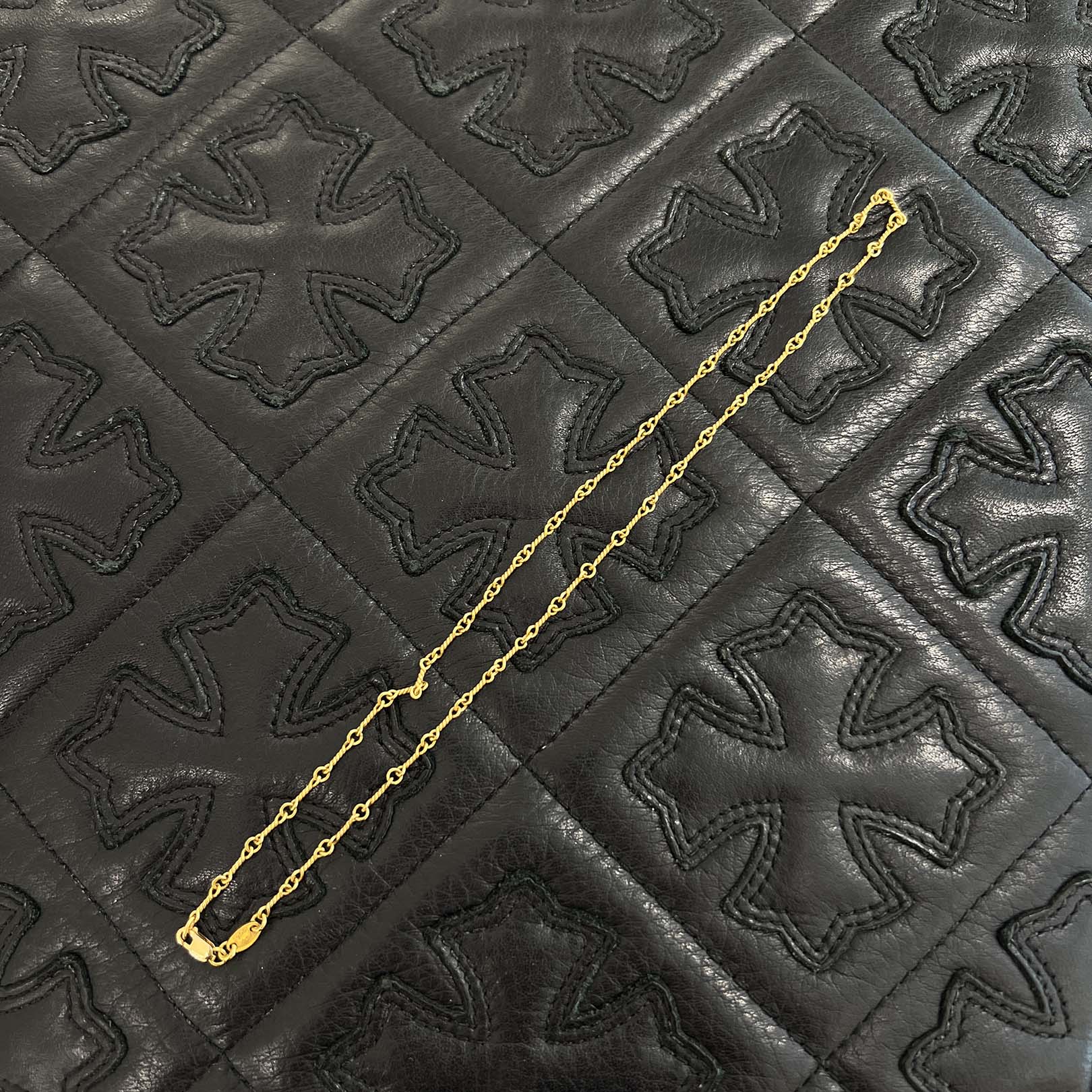 CHROME HEARTS 22K Twist Chain Necklace Size 16 Inch クロムハーツ 22K ツイストチェーン ネックレス サイズ16インチ