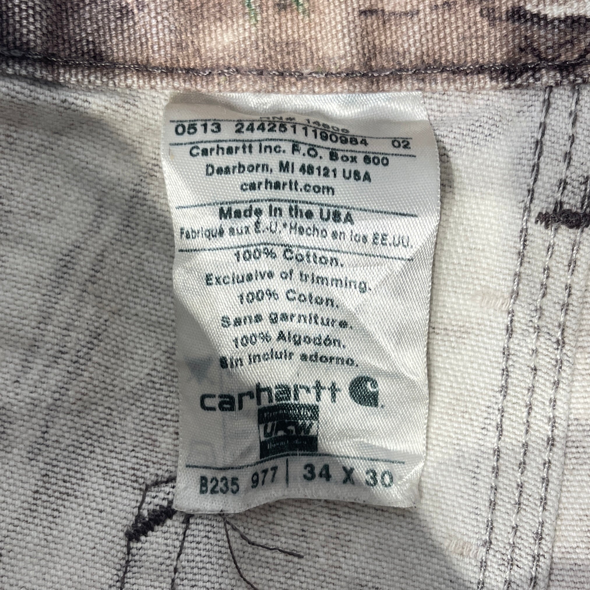 Carhartt Real Tree Duck Painter Work Pants Size W34 L30 カーハート リアルツリー ダックペインター ワークパンツ サイズ34×30