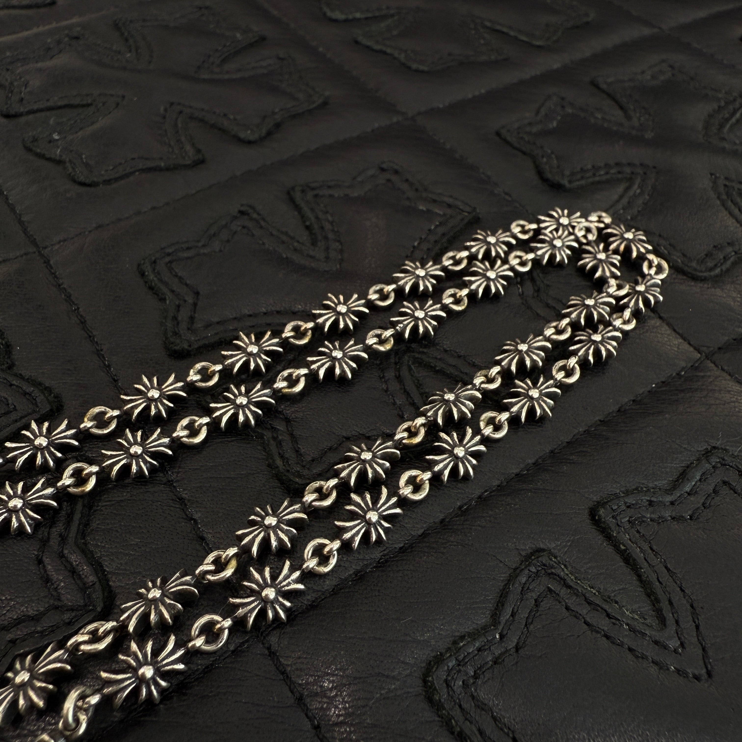 CHROME HEARTS Rosary Chalk CH Plus Chain Necklace クロムハ―ツ ロザリオ チョーク CHプラス チェーン ネックレス