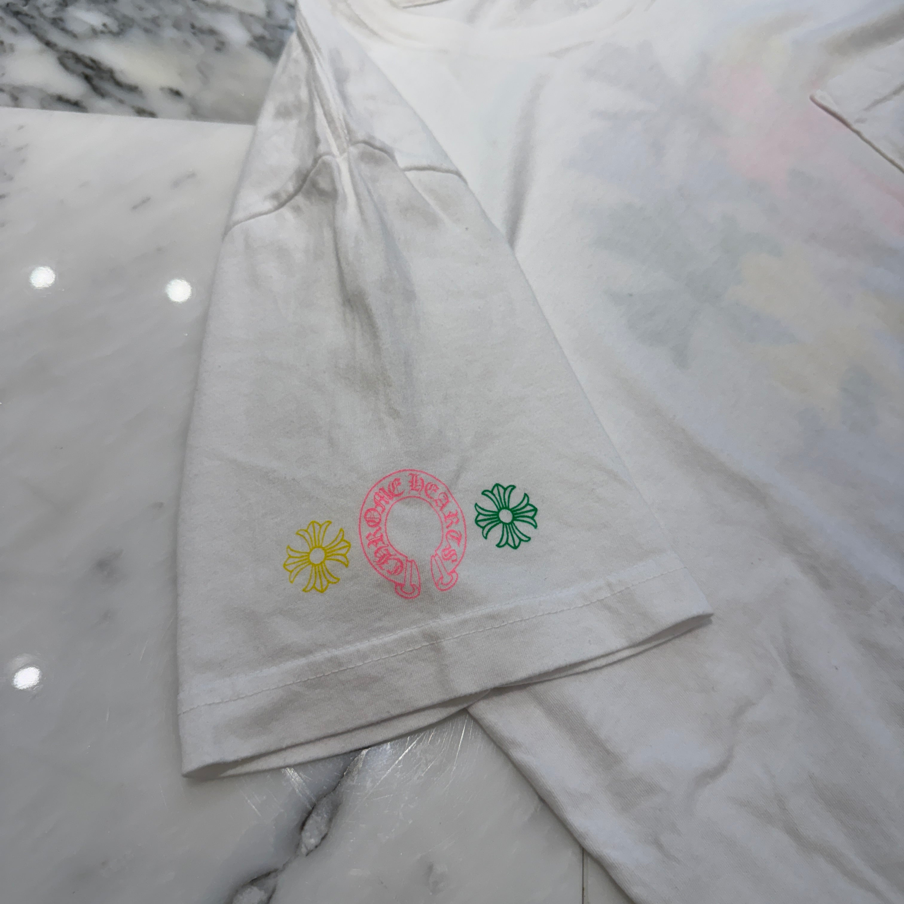 CHROME HEARTS 2021SS MLTCOL CEM CRS Tee Size L クロムハーツ マルチカラー セメタリークロス Tシャツ サイズL