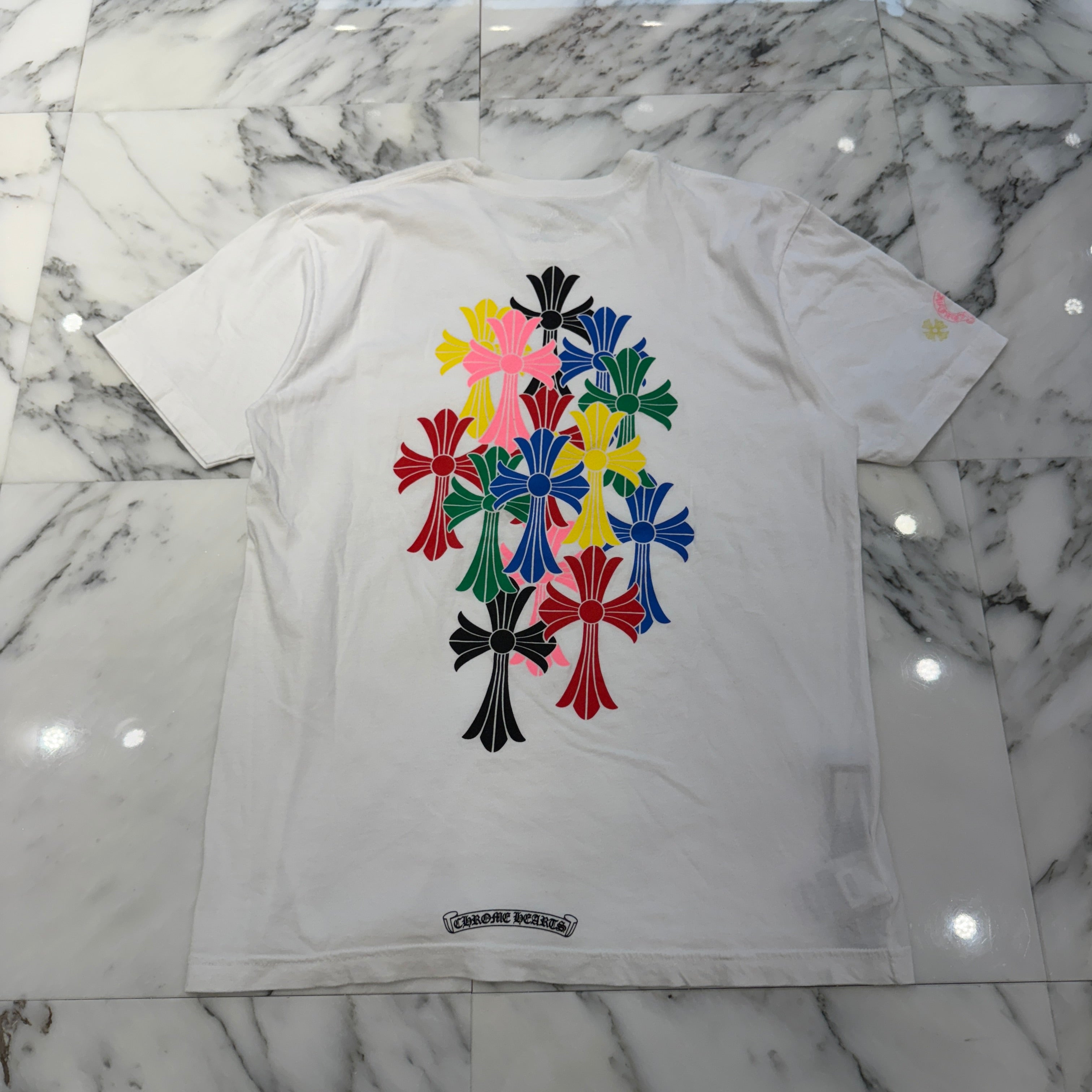 CHROME HEARTS 2021SS MLTCOL CEM CRS Tee Size L クロムハーツ マルチカラー セメタリークロス Tシャツ サイズL