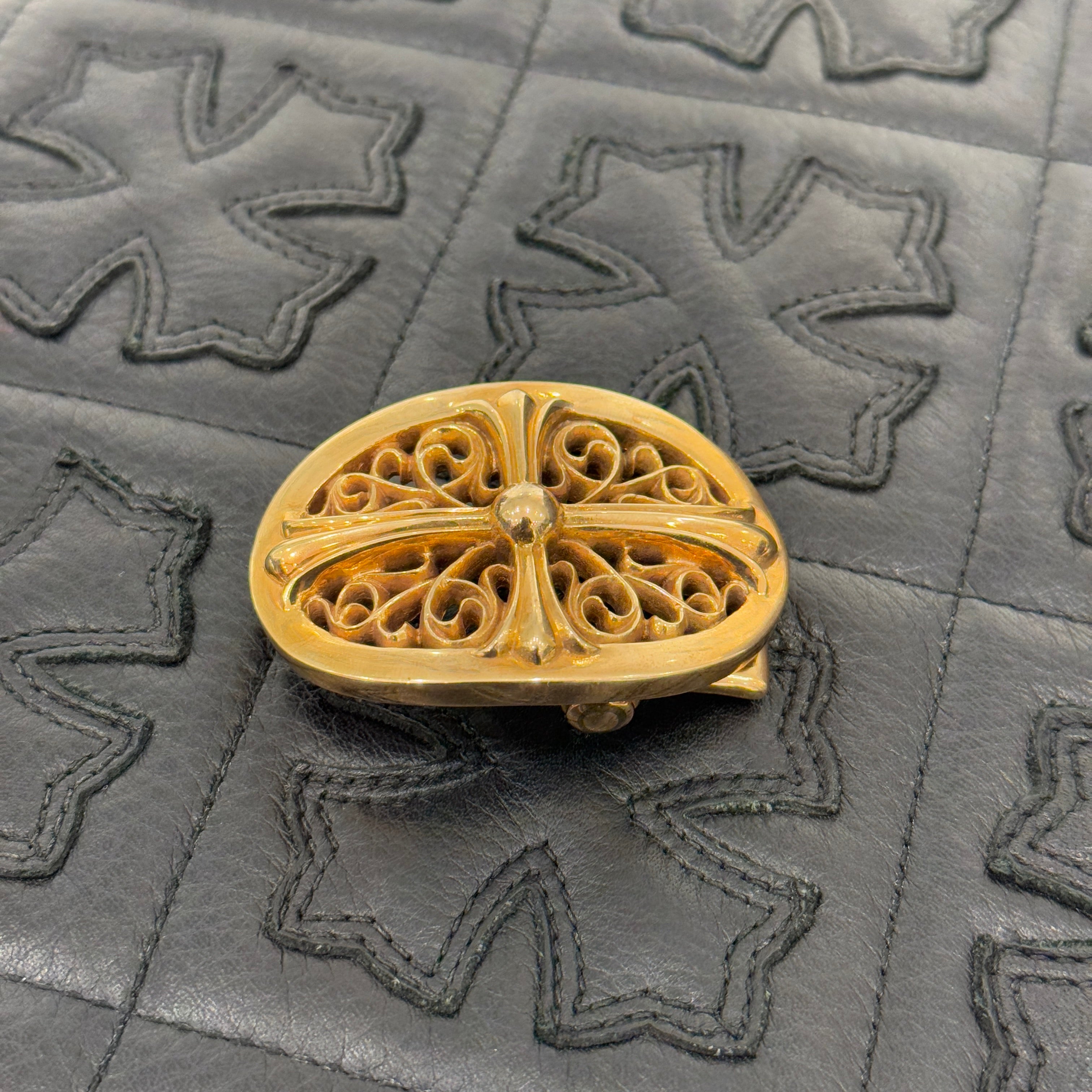CHROME HEARTS Classic Oval Cross Belt Buckle Bronze クロムハーツ