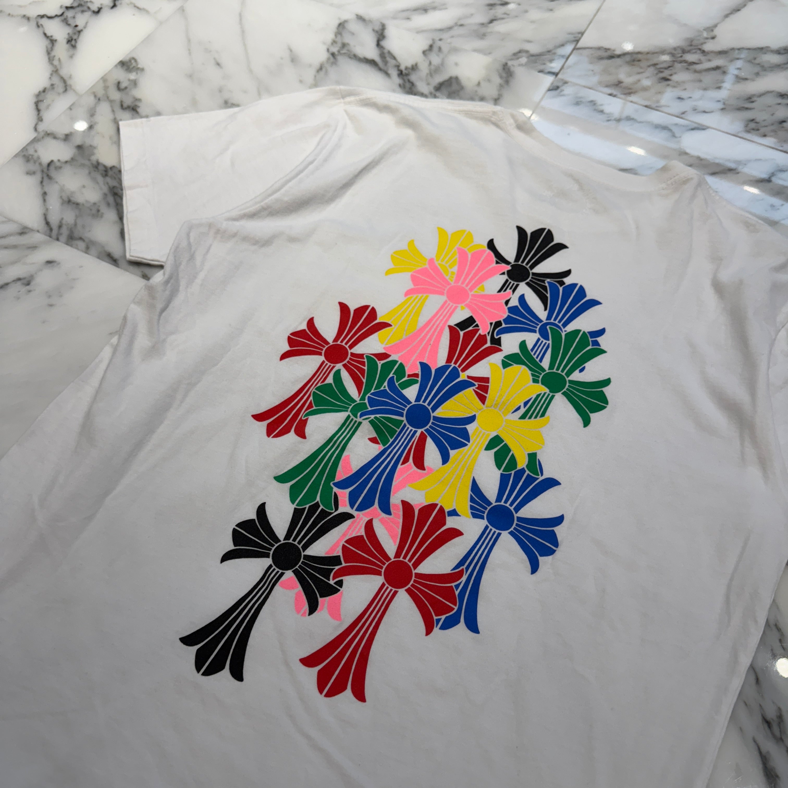 CHROME HEARTS 2021SS MLTCOL CEM CRS Tee Size L クロムハーツ マルチカラー セメタリークロス Tシャツ サイズL