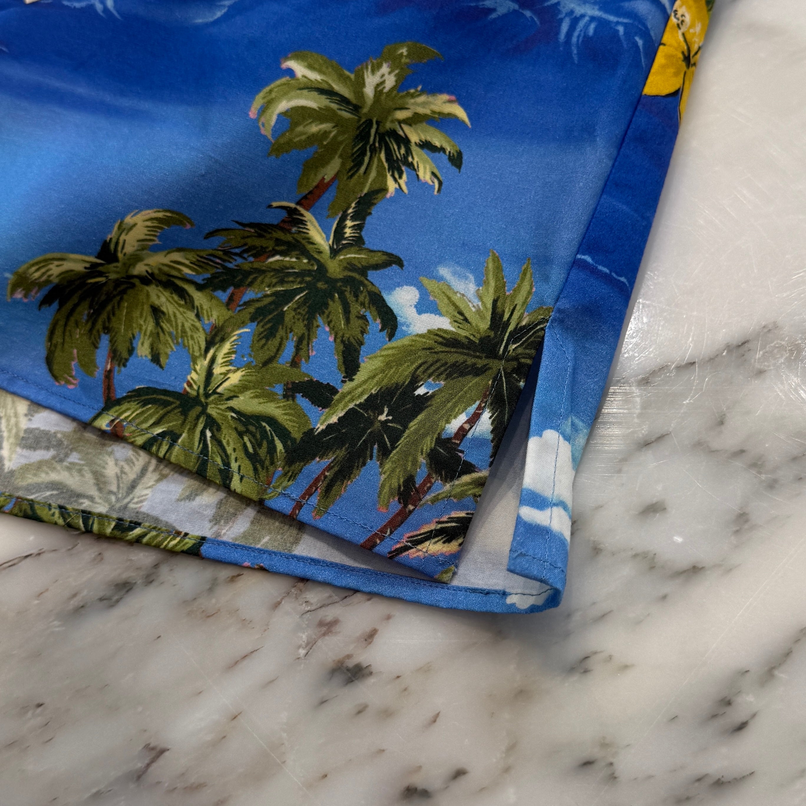 GUCCI 2022SS Palm Tree Printed Poplin Bowling Shirt 694124 ZAJSR Size 44 グッチ パームツリープリント ポプリンボーリング シャツ サイズ44