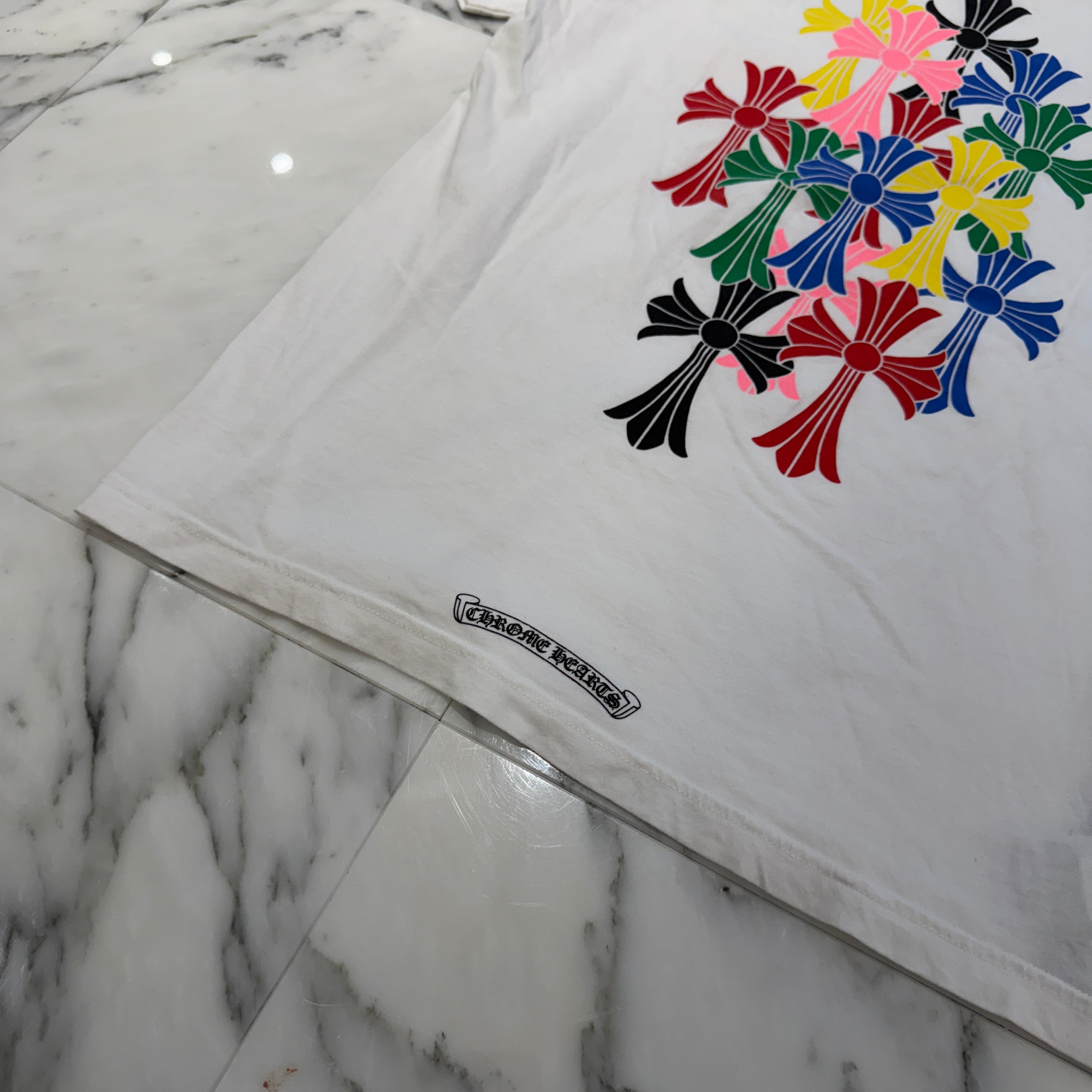 CHROME HEARTS 2021SS MLTCOL CEM CRS Tee Size L クロムハーツ マルチカラー セメタリークロス Tシャツ サイズL