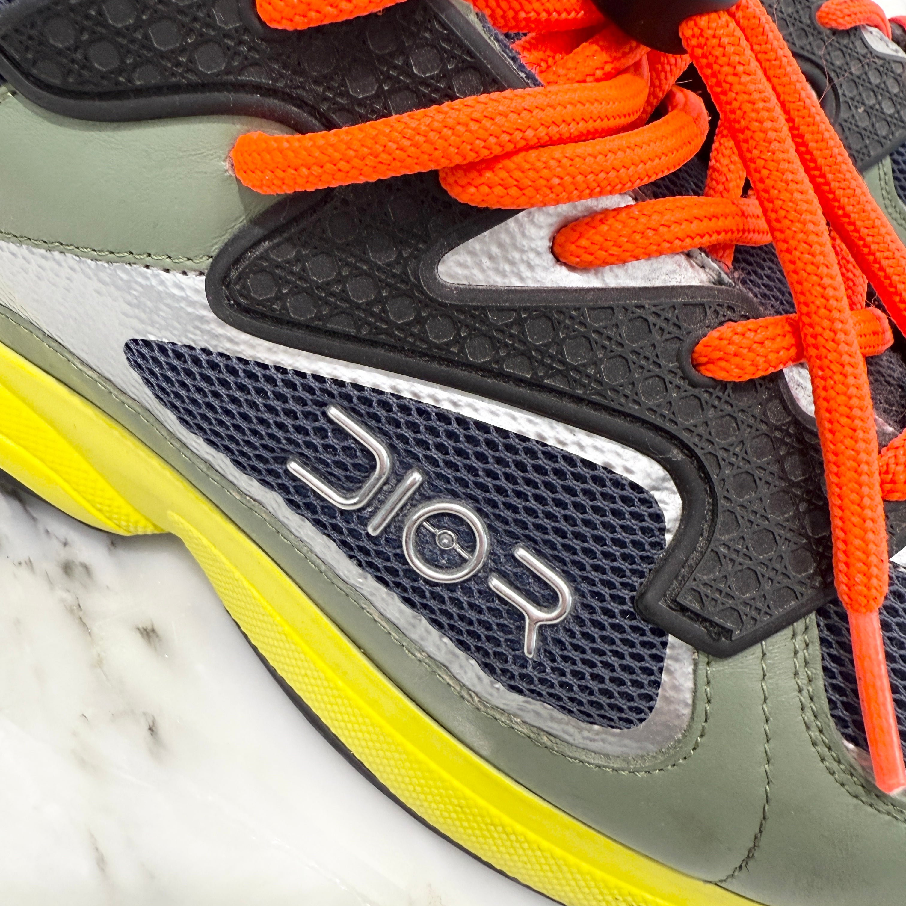 DIOR 2019AW B24 DIOR SORAYAMA "Green × Beige" Sneaker 3SN246YNW T00861H661 Size 41（26cm）ディオール B24 ディオール ソラヤマ "グリーン×ベージュ" スニーカー サイズ41（26cm）