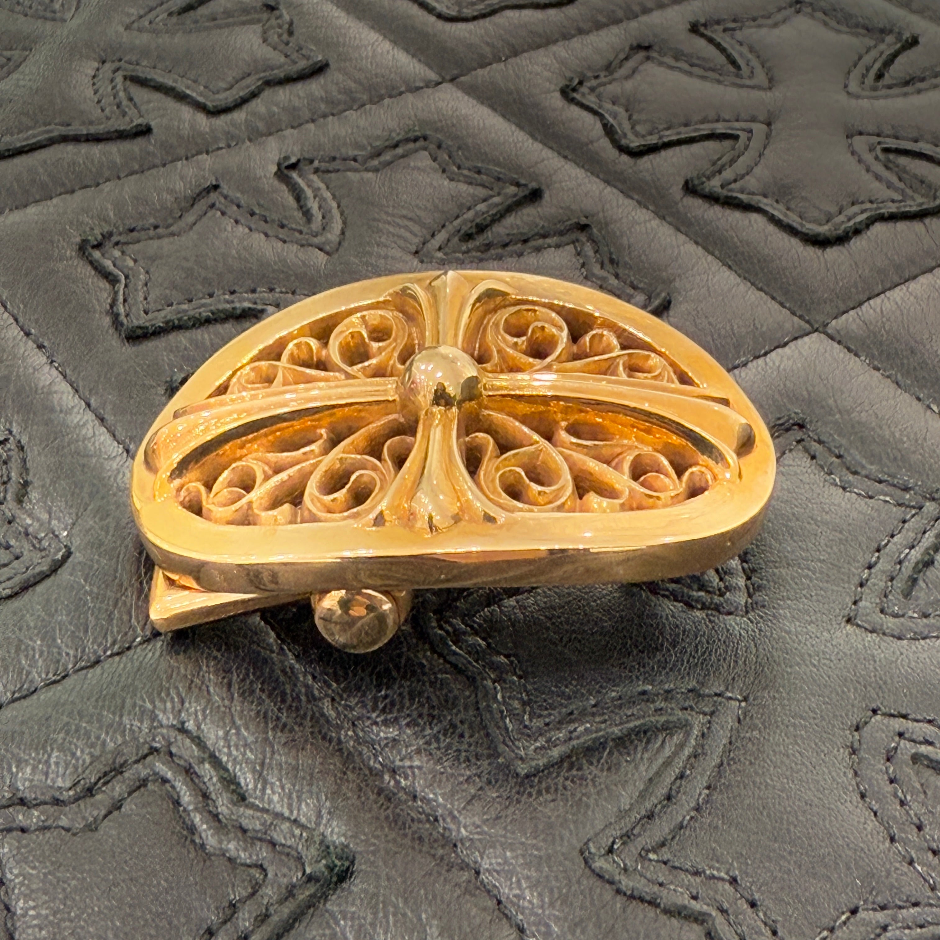 CHROME HEARTS Classic Oval Cross Belt Buckle Bronze クロムハーツ