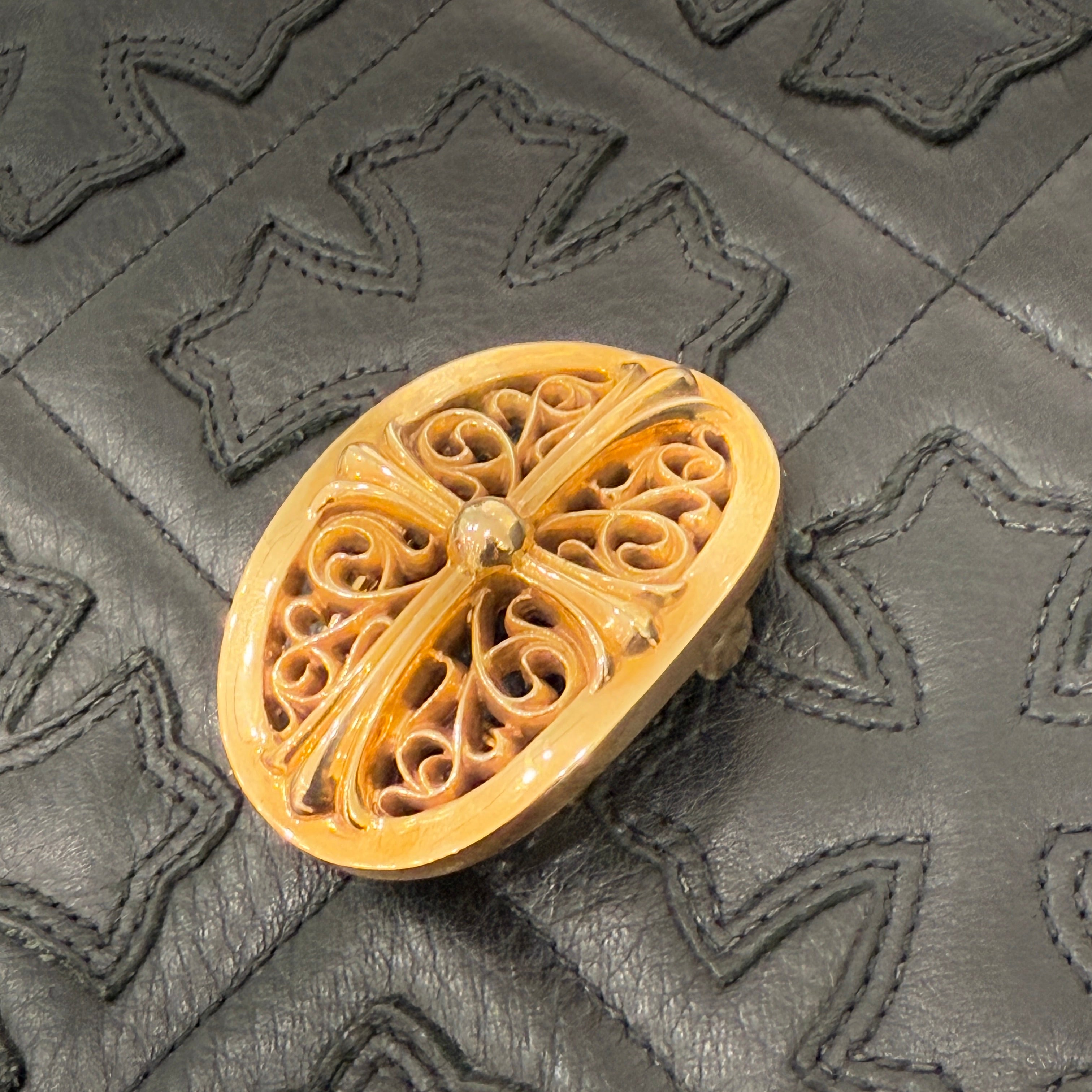 CHROME HEARTS Classic Oval Cross Belt Buckle Bronze クロムハーツ