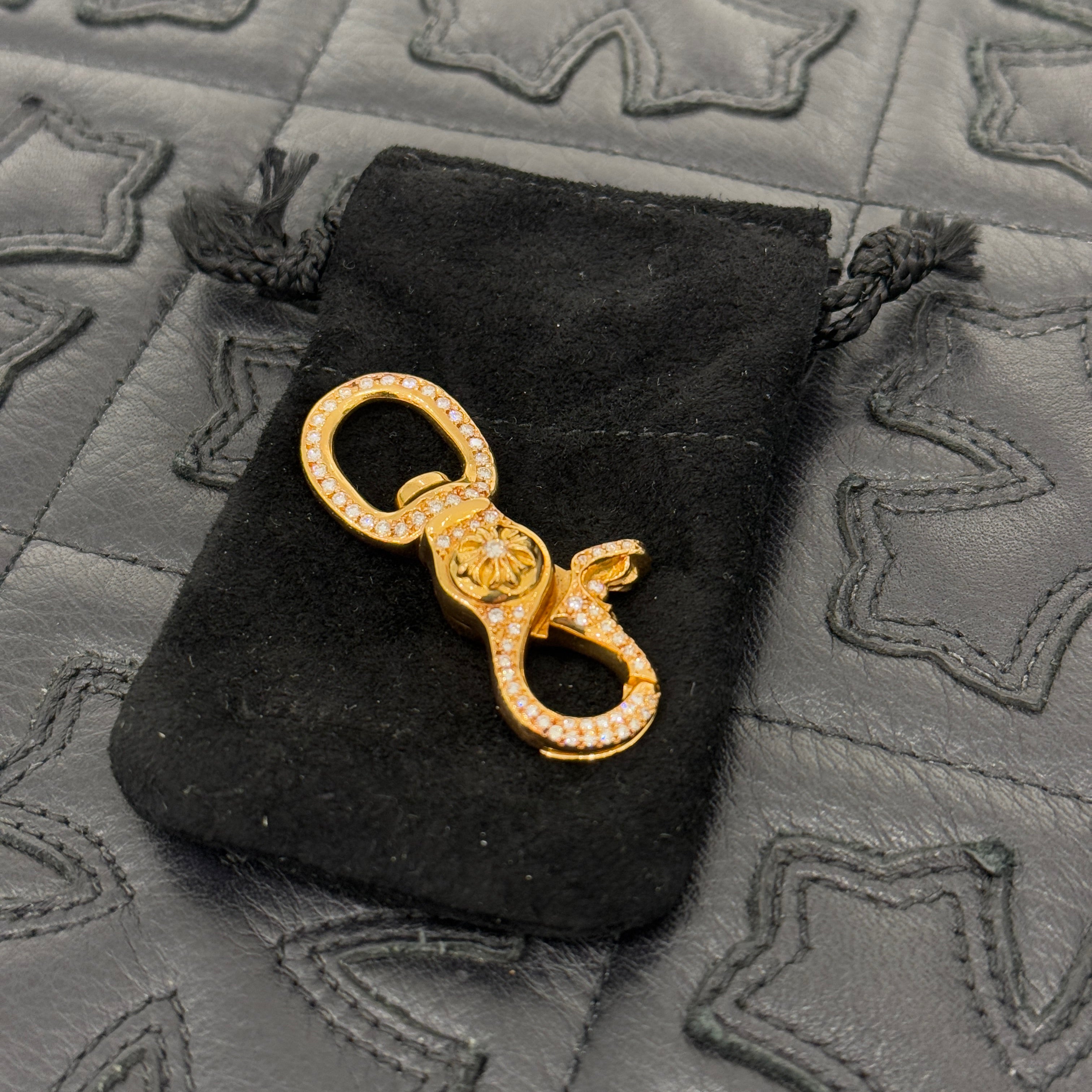 CHROME HEARTS 22K Clip Swivel Pave Diamond Gold Wallet Chain クロムハーツ クリップスイベル パヴェダイヤ ゴールド ウォレットチェーン