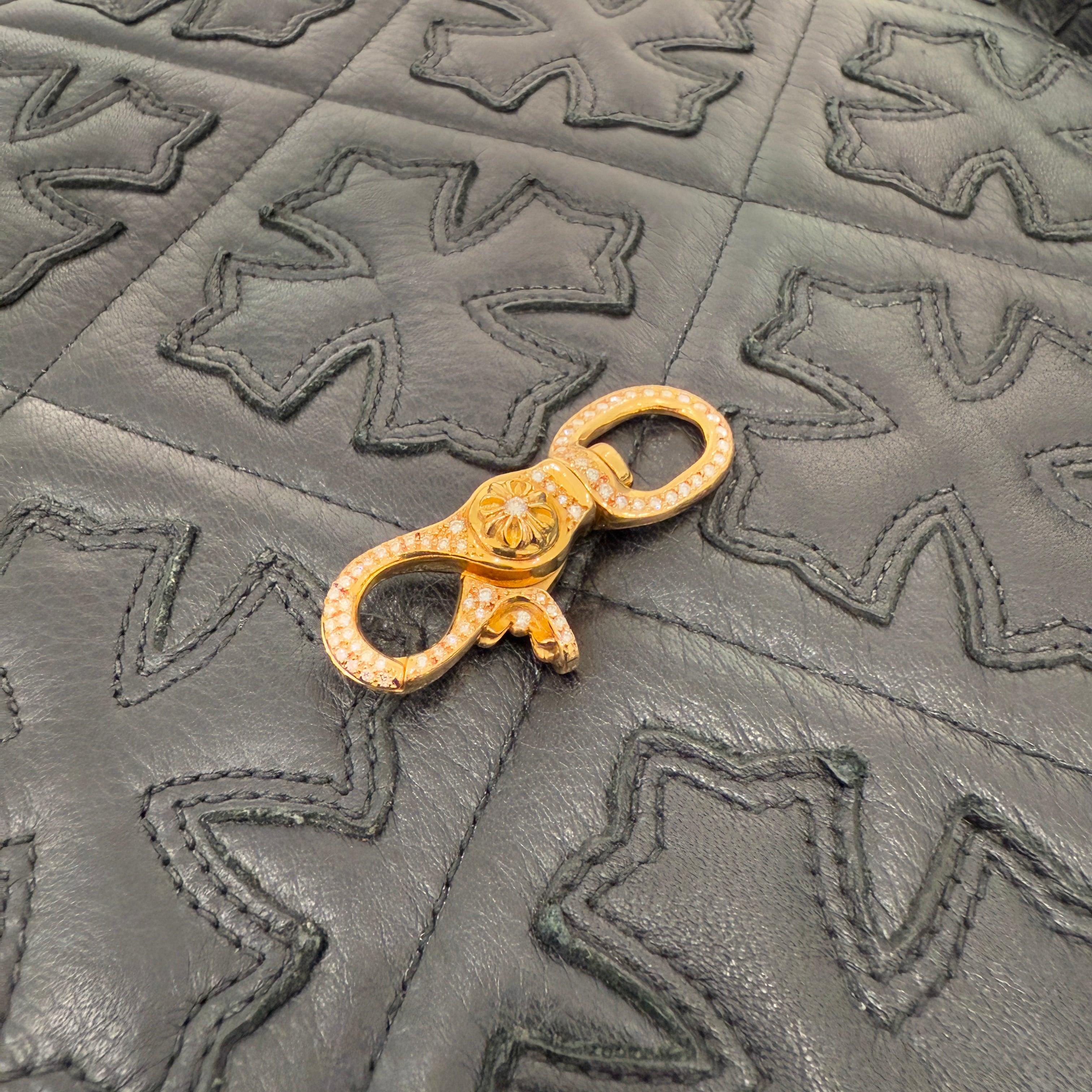 CHROME HEARTS 22K Clip Swivel Pave Diamond Gold Wallet Chain クロムハーツ クリップスイベル パヴェダイヤ ゴールド ウォレットチェーン