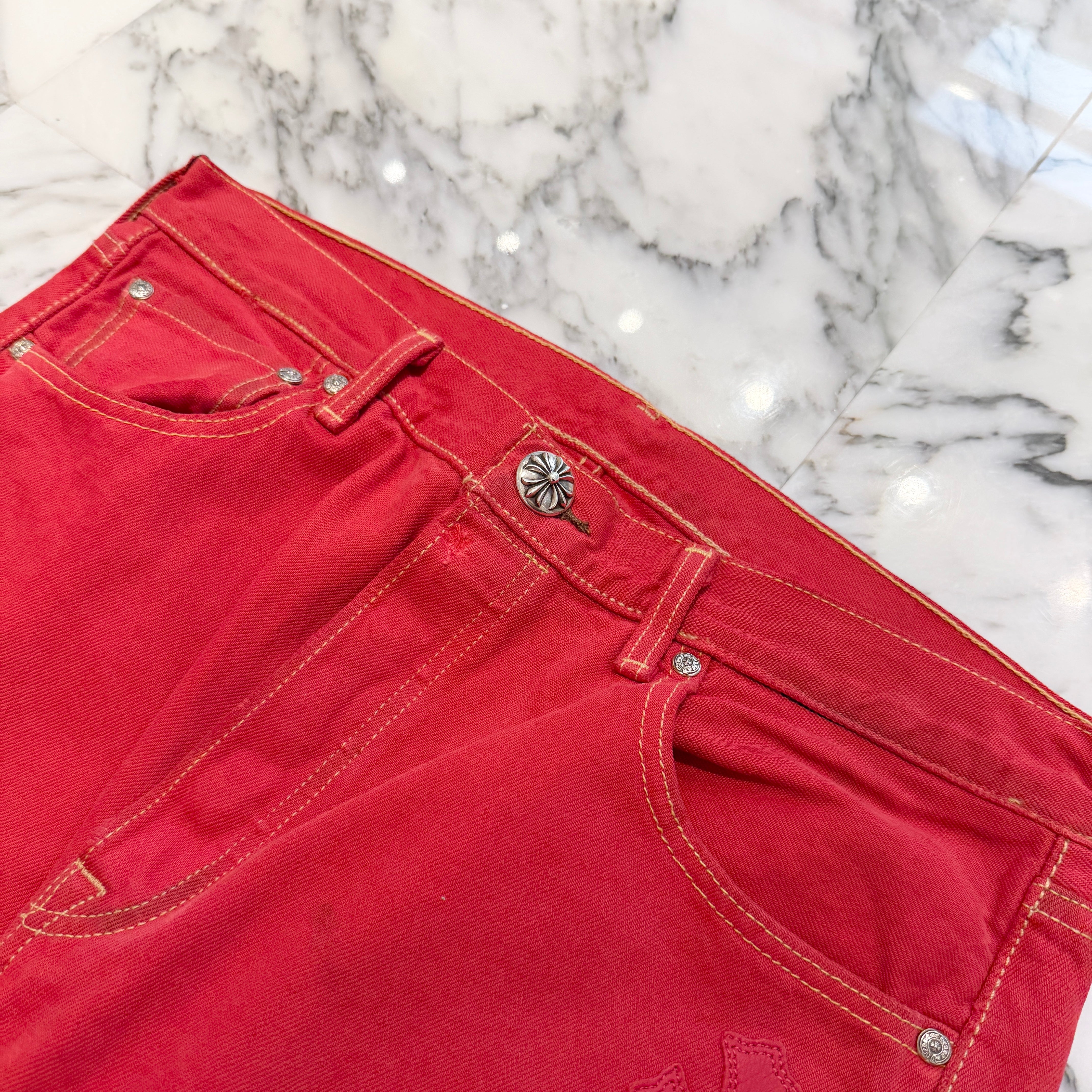 CHROME HEARTS × Levi's VNTG Large Cross Patch & Leather Cross Patch Jeans Size 33 クロムハーツ × リーバイス ヴィンテージ ラージクロスパッチ & レザークロスパッチ ジーンズ サイズ33