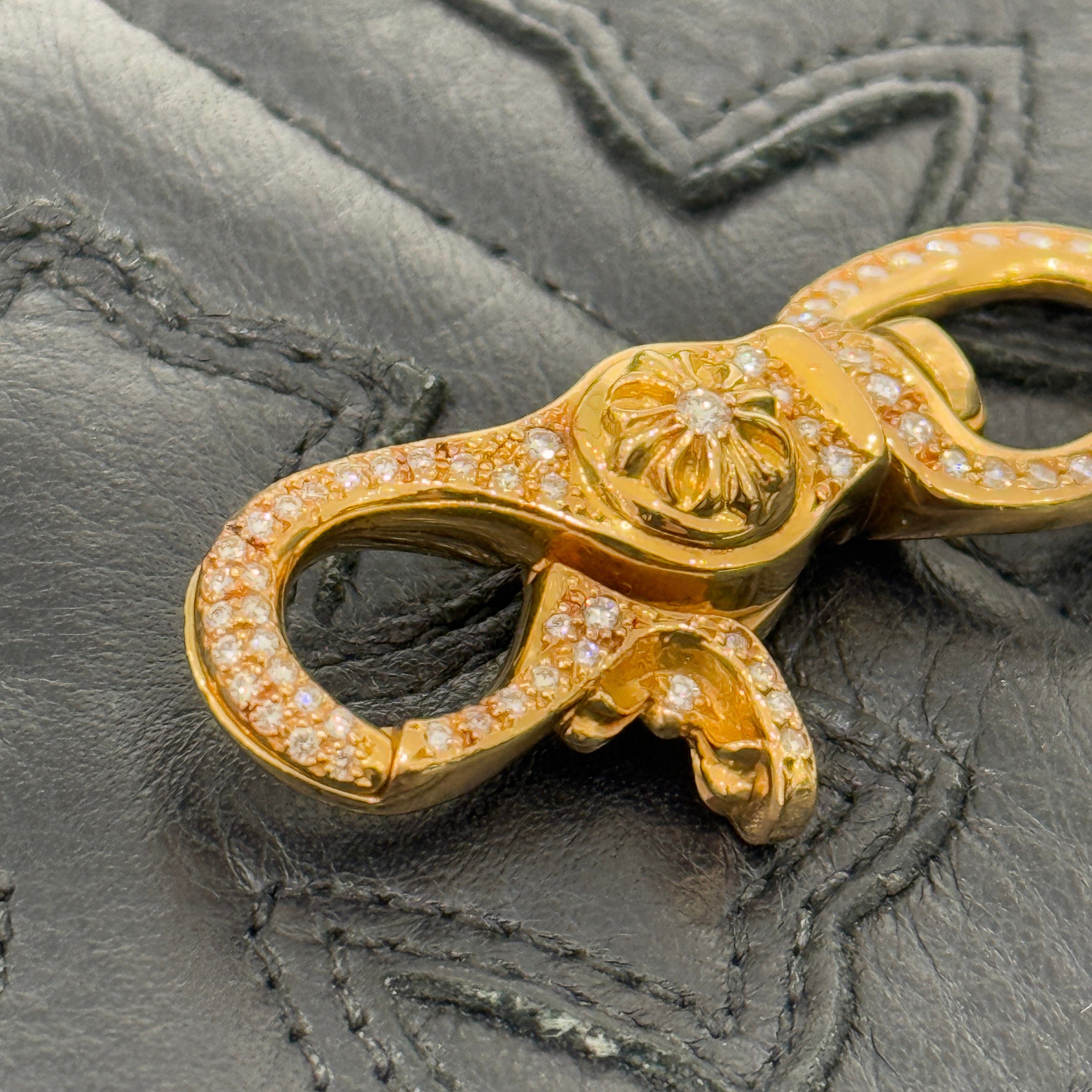 CHROME HEARTS 22K Clip Swivel Pave Diamond Gold Wallet Chain クロムハーツ クリップスイベル パヴェダイヤ ゴールド ウォレットチェーン