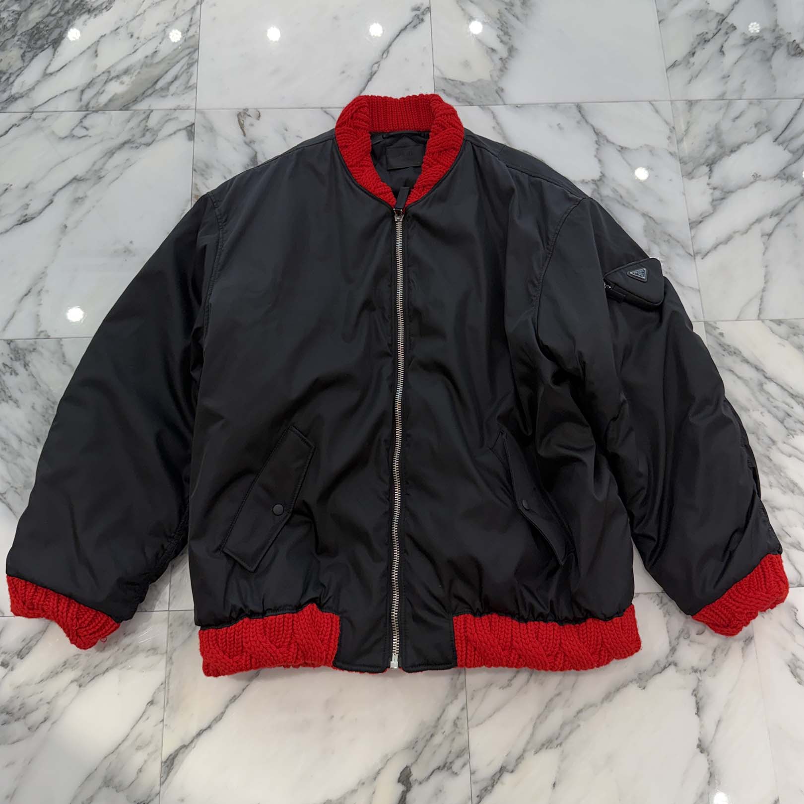【美品】PRADA 21AW RE-NYLON ボンバージャケット L PRADA プラダ Re-Nylon Bomber ボンバージャケット