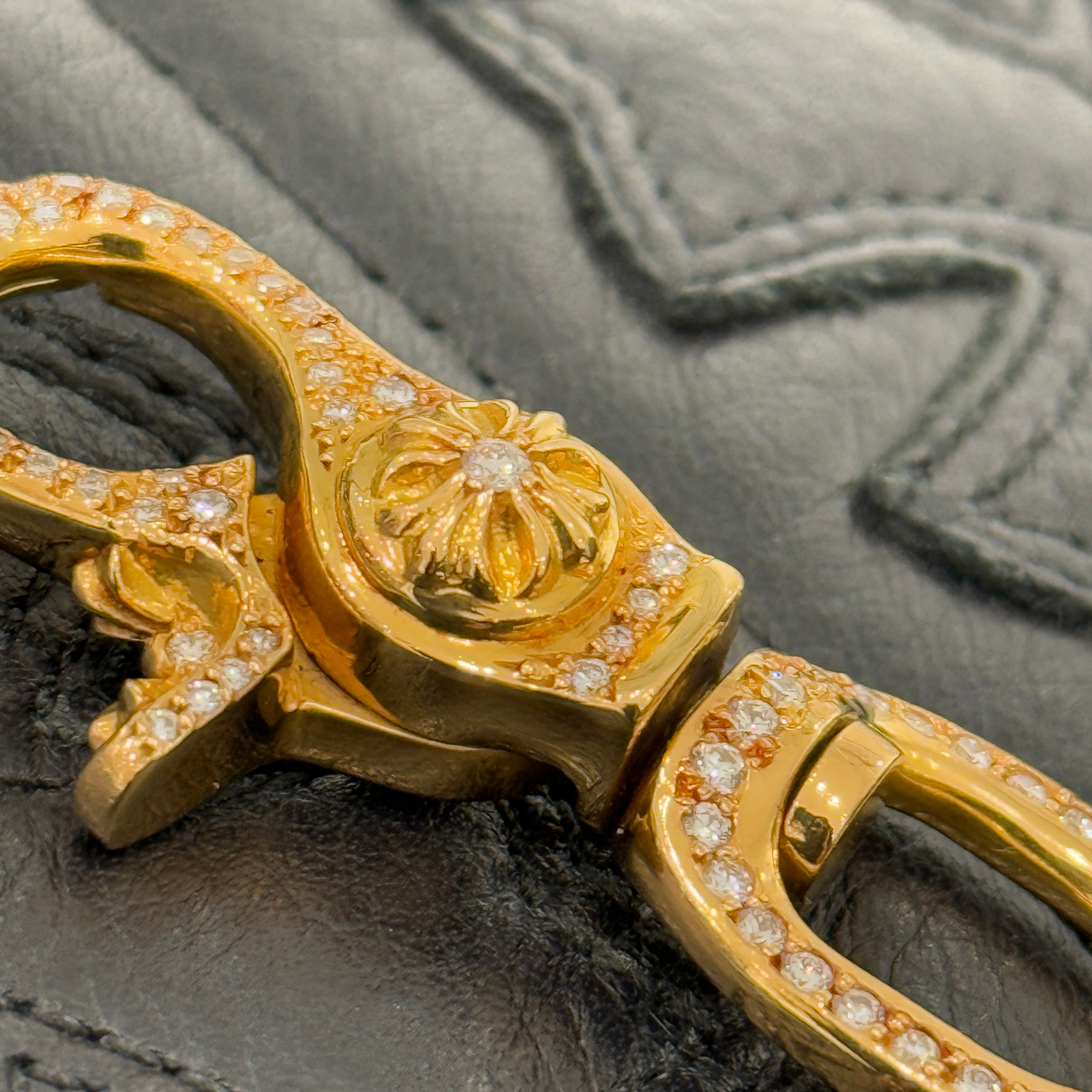 CHROME HEARTS 22K Clip Swivel Pave Diamond Gold Wallet Chain クロムハーツ クリップスイベル パヴェダイヤ ゴールド ウォレットチェーン