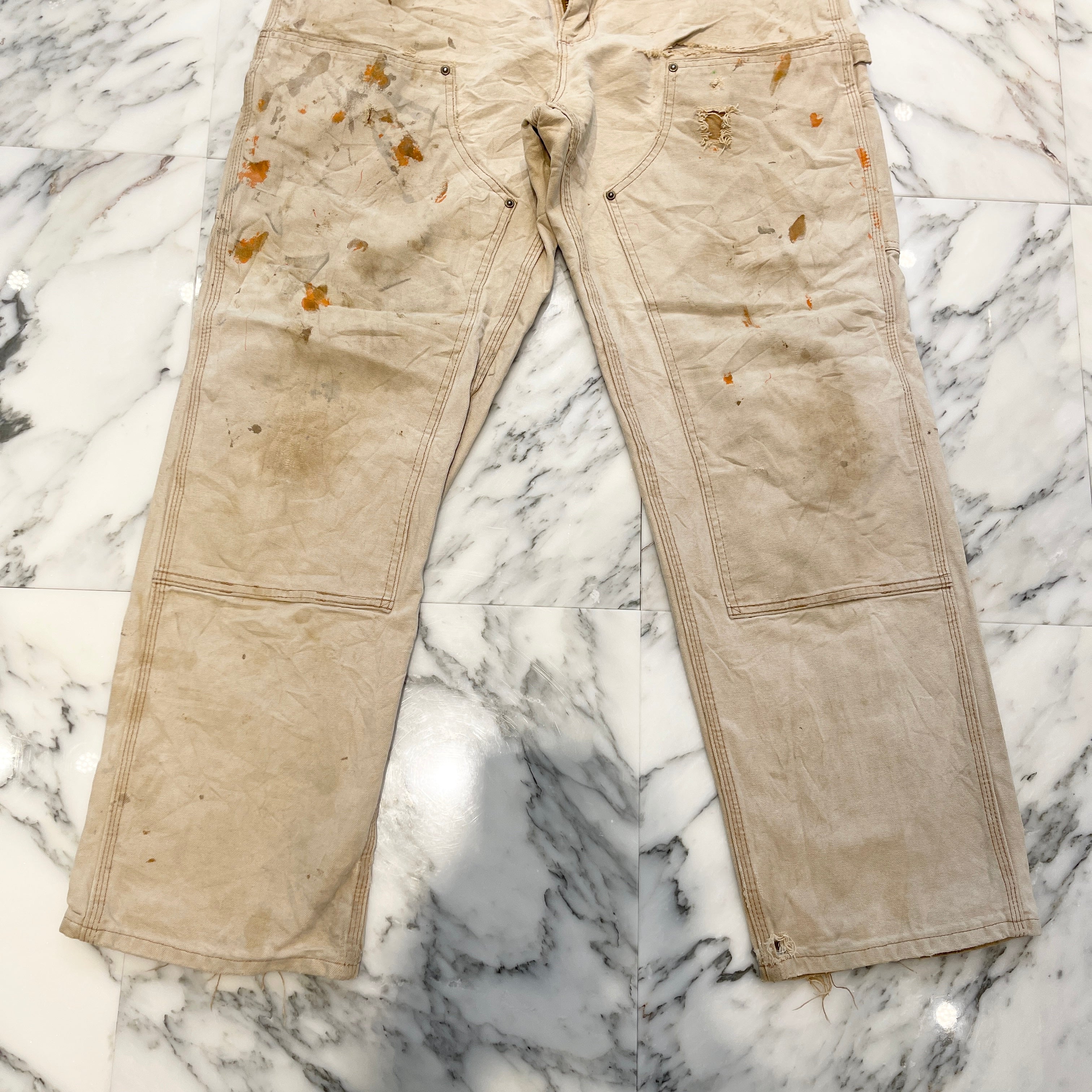 カーハート デニム ダブルニー ペインターパンツ 34×32 Carhartt Double Knee Denim Painter Pants Size 34×32