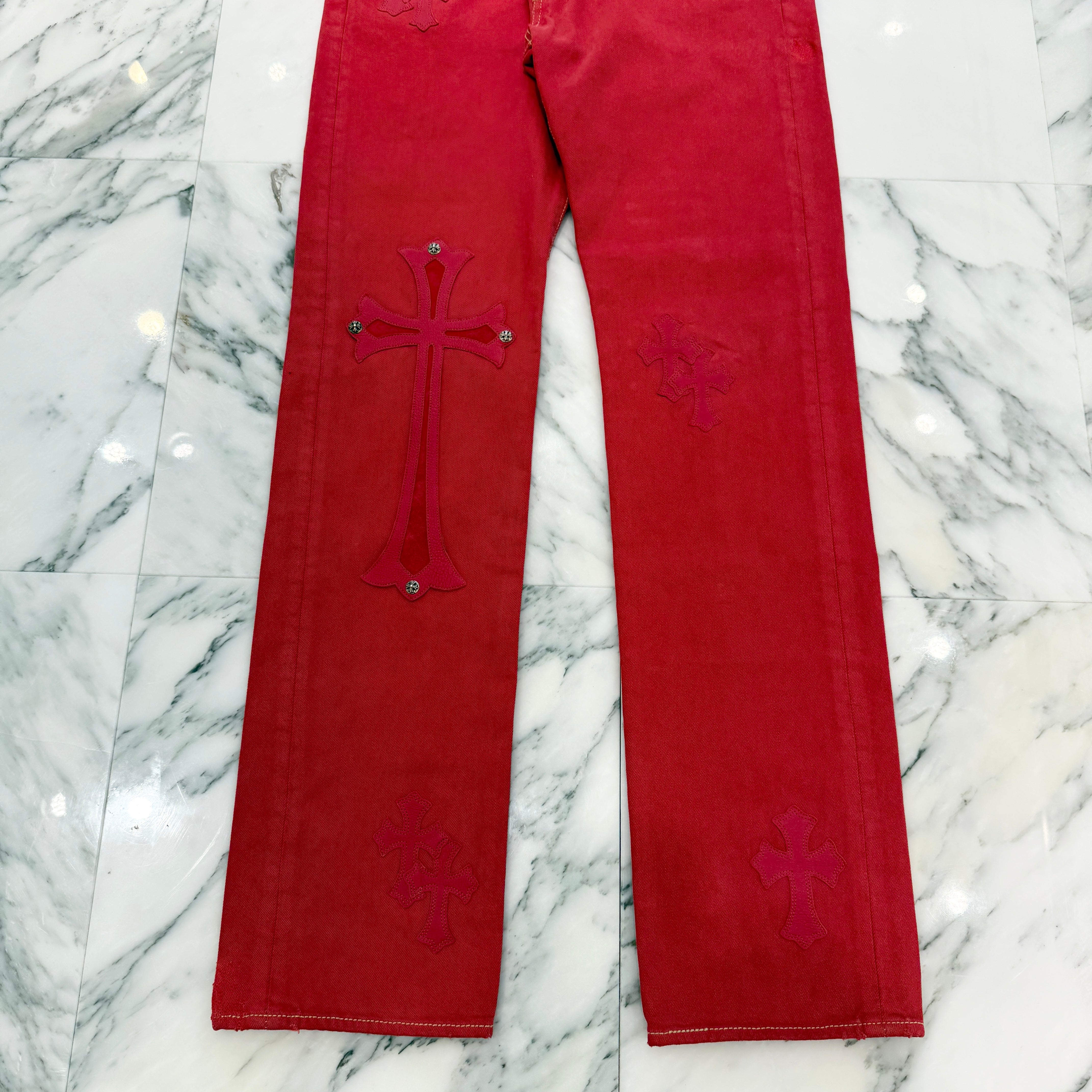 CHROME HEARTS × Levi's VNTG Large Cross Patch & Leather Cross Patch Jeans Size 33 クロムハーツ × リーバイス ヴィンテージ ラージクロスパッチ & レザークロスパッチ ジーンズ サイズ33