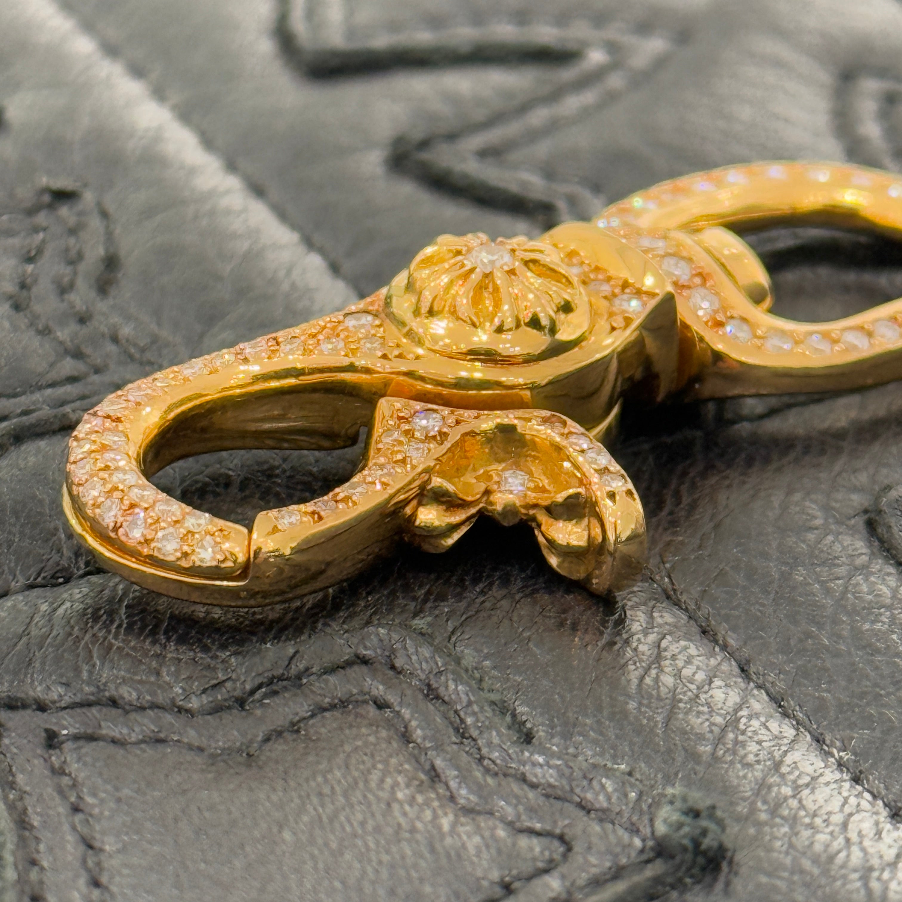 CHROME HEARTS 22K Clip Swivel Pave Diamond Gold Wallet Chain クロムハーツ クリップスイベル パヴェダイヤ ゴールド ウォレットチェーン