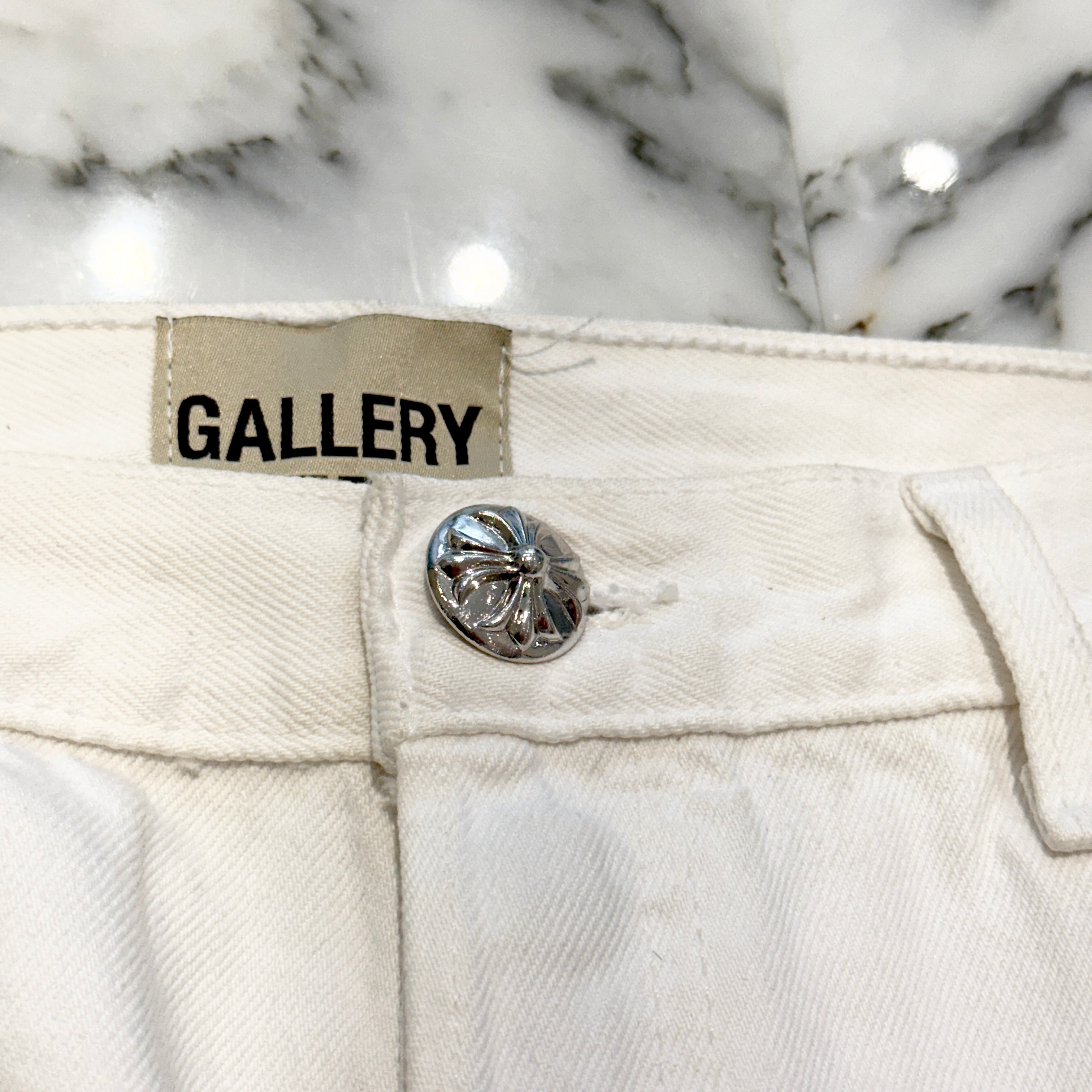 CHROME HEARTS × GALLERY DEPT. Levi's VNTG Leopard Harako Leather Cross Patch Jeans Size 34 クロムハーツ × ギャラリーデプト リーバイス ヴィンテージ レオパード ハラコレザー クロスパッチ ジーンズ サイズ34