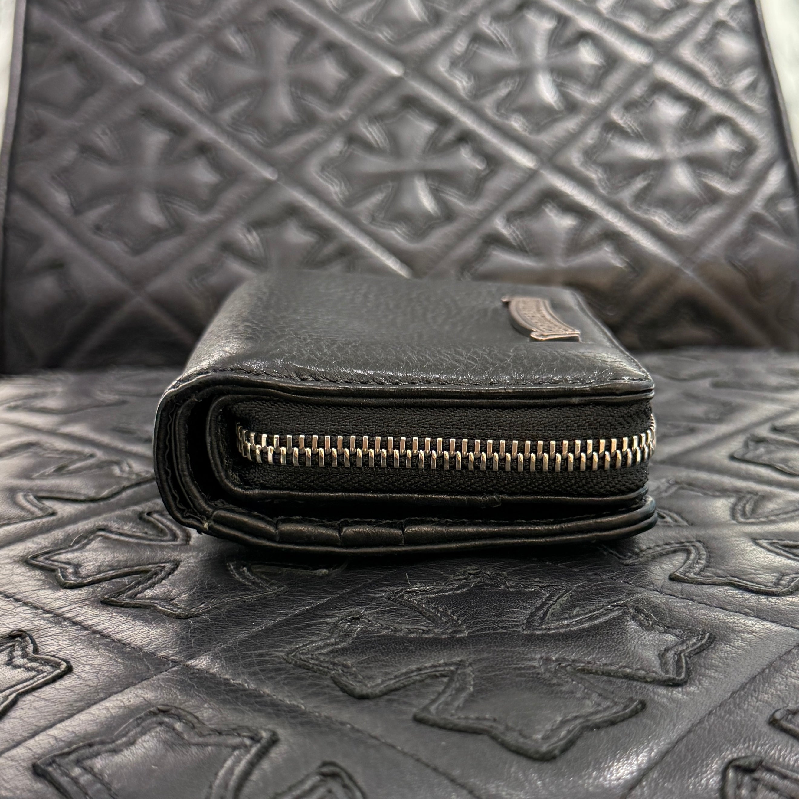 小物 CHROME HEARTS SQ ZIP BILL 正規品】Chrome Hearts SQ ZIP BILL BLK