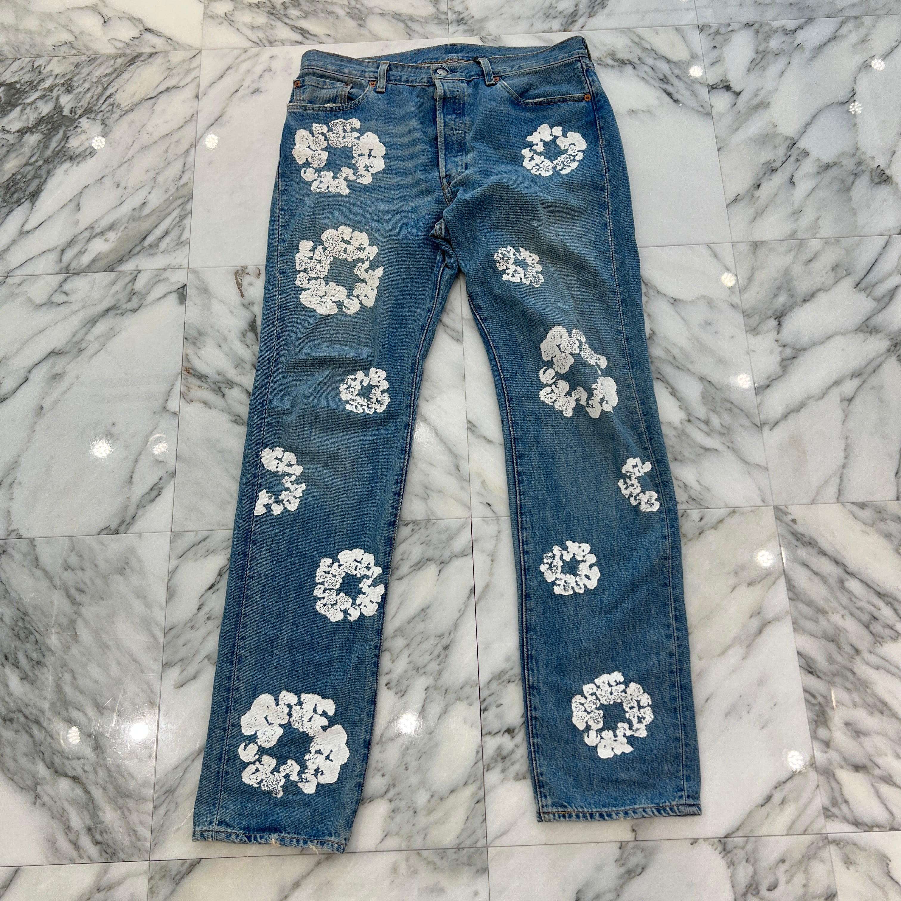 DENIM TEARS × Levi's Cotton Wreath Jeans CA00342 WPL423 Size W34 L34 デニムティアーズ × リーバイス コットンリースジーンズ サイズ W34 L34