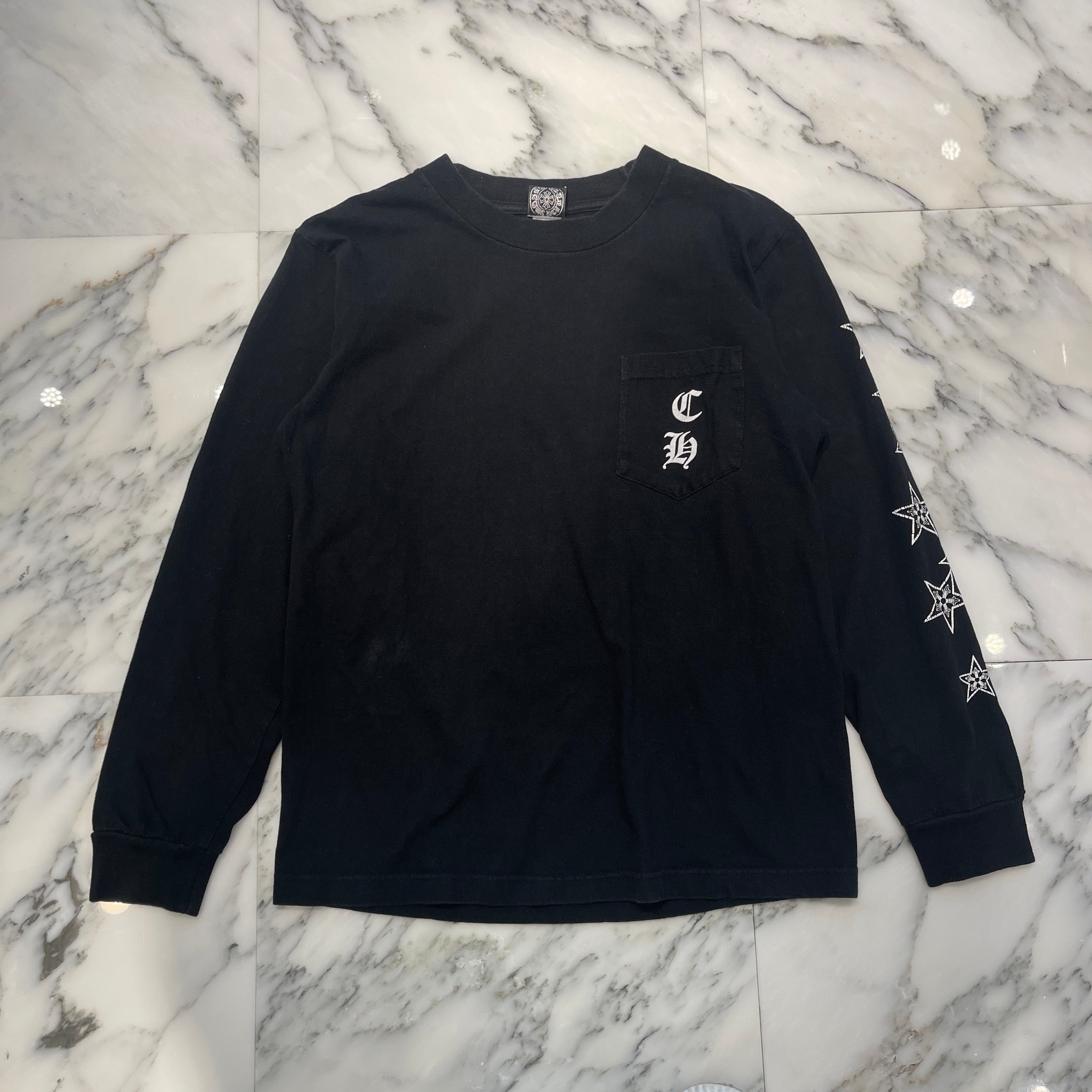 CHROME HEARTS Malibu Limited Horseshoe Star Long Sleeve Tee Size L