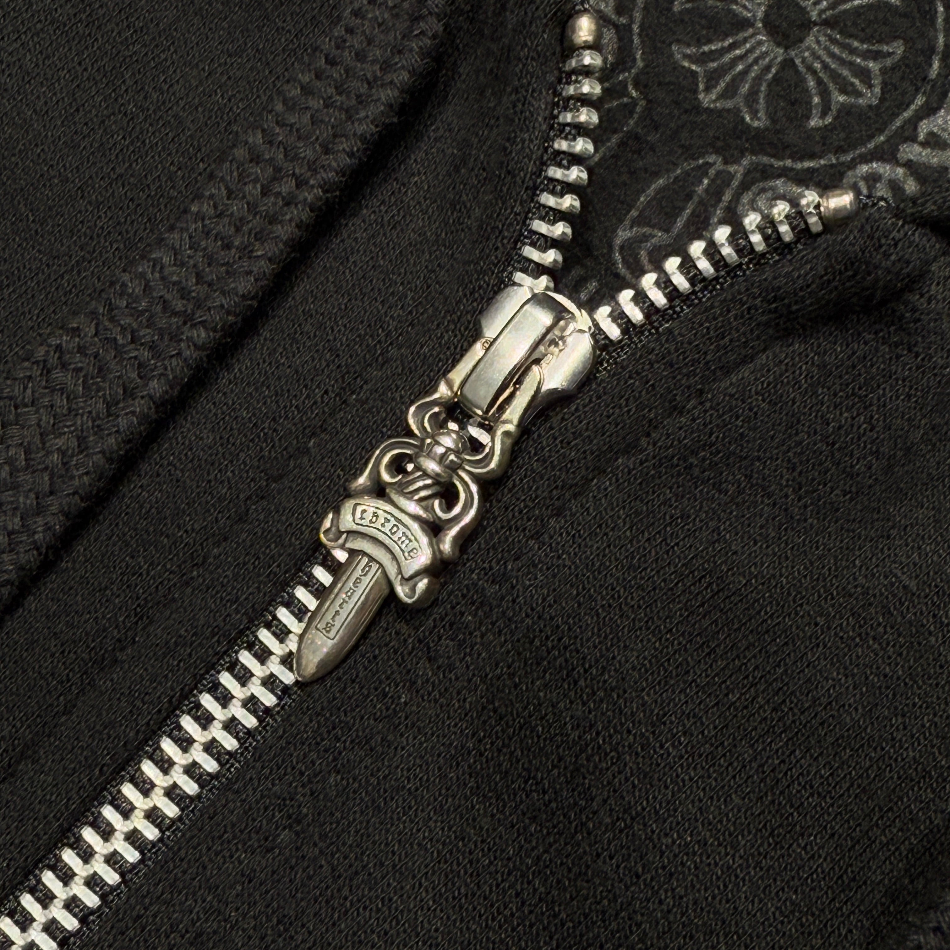 CHROME HEARTS Vertical Logo Zip Up Hoodie Size L クロムハーツ ヴァーティカルロゴ ジップアップフーディー サイズL