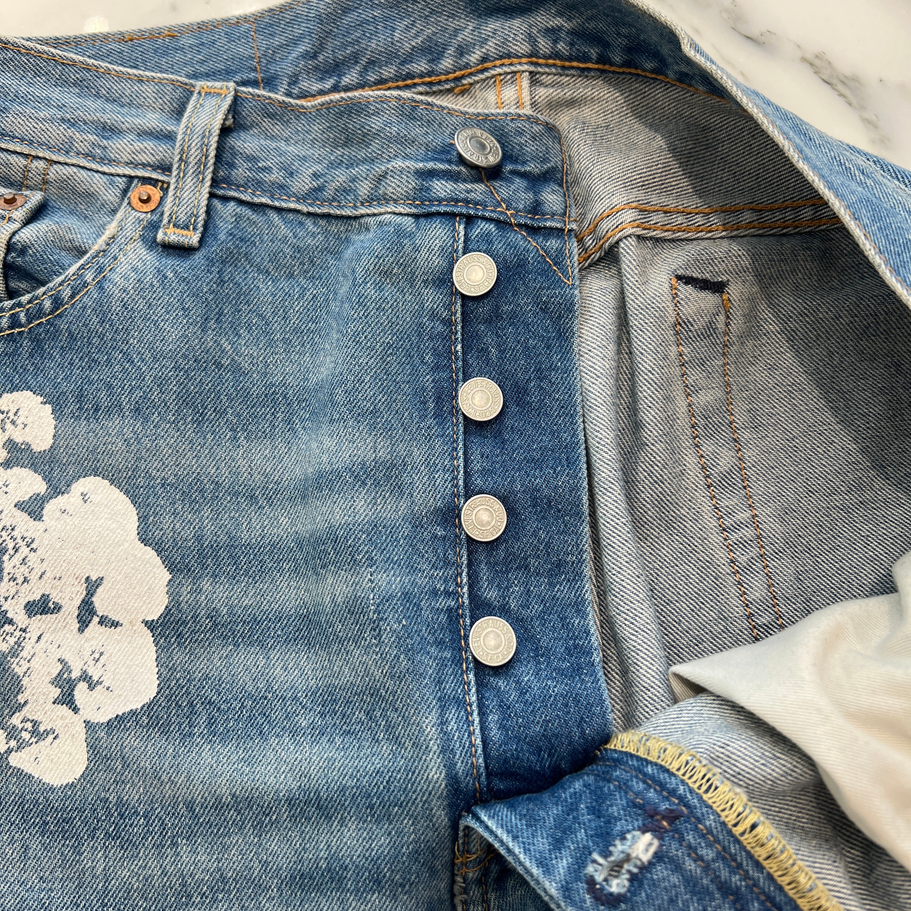 DENIM TEARS × Levi's Cotton Wreath Jeans CA00342 WPL423 Size W34 L34 デニムティアーズ × リーバイス コットンリースジーンズ サイズ W34 L34