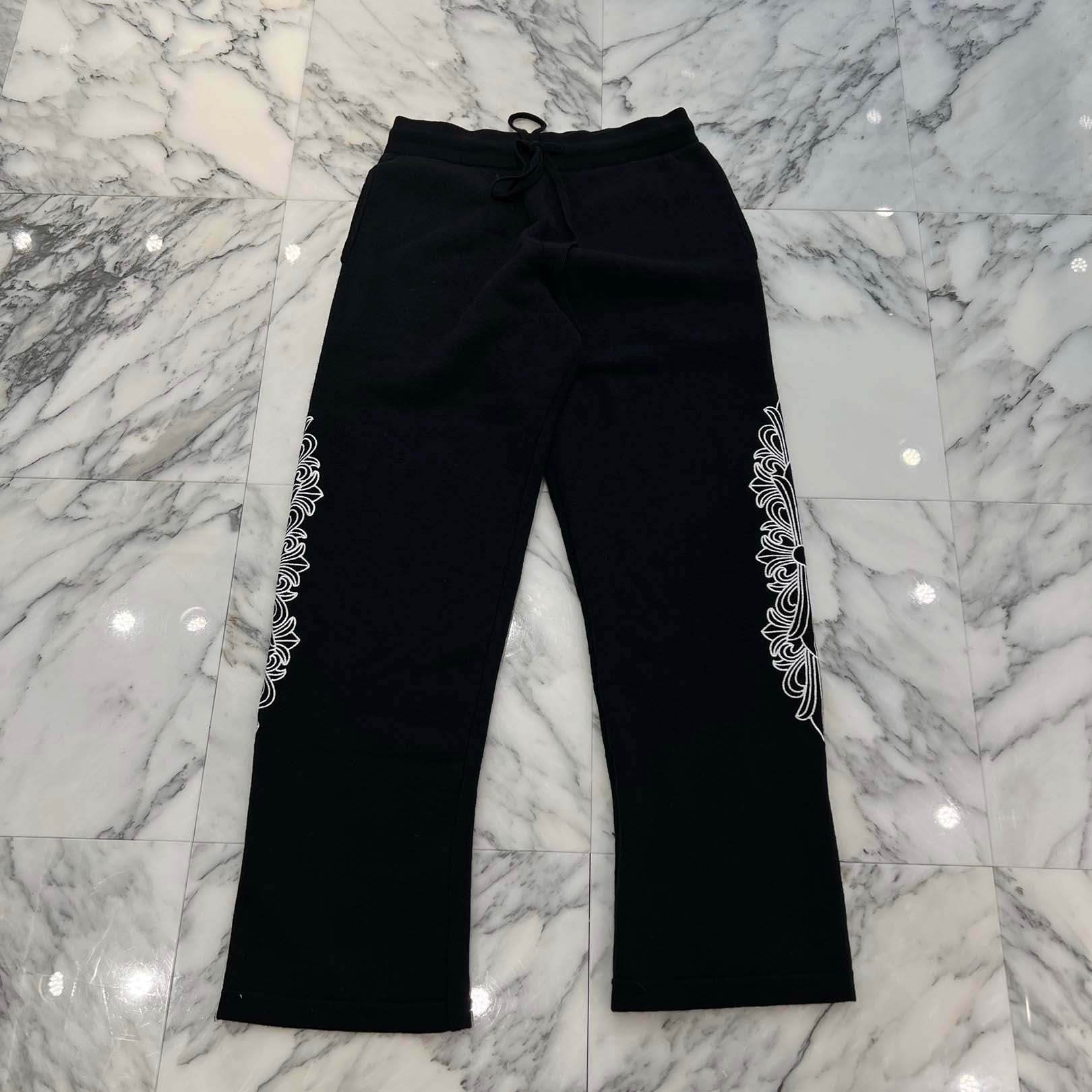 CHROME HEARTS Y NOT Floral Cross Embroidery Cashmere Knit Long Pants Size M クロムハーツ ワイノット フローラルクロス刺繍 カシミヤニットロングパンツ サイズM