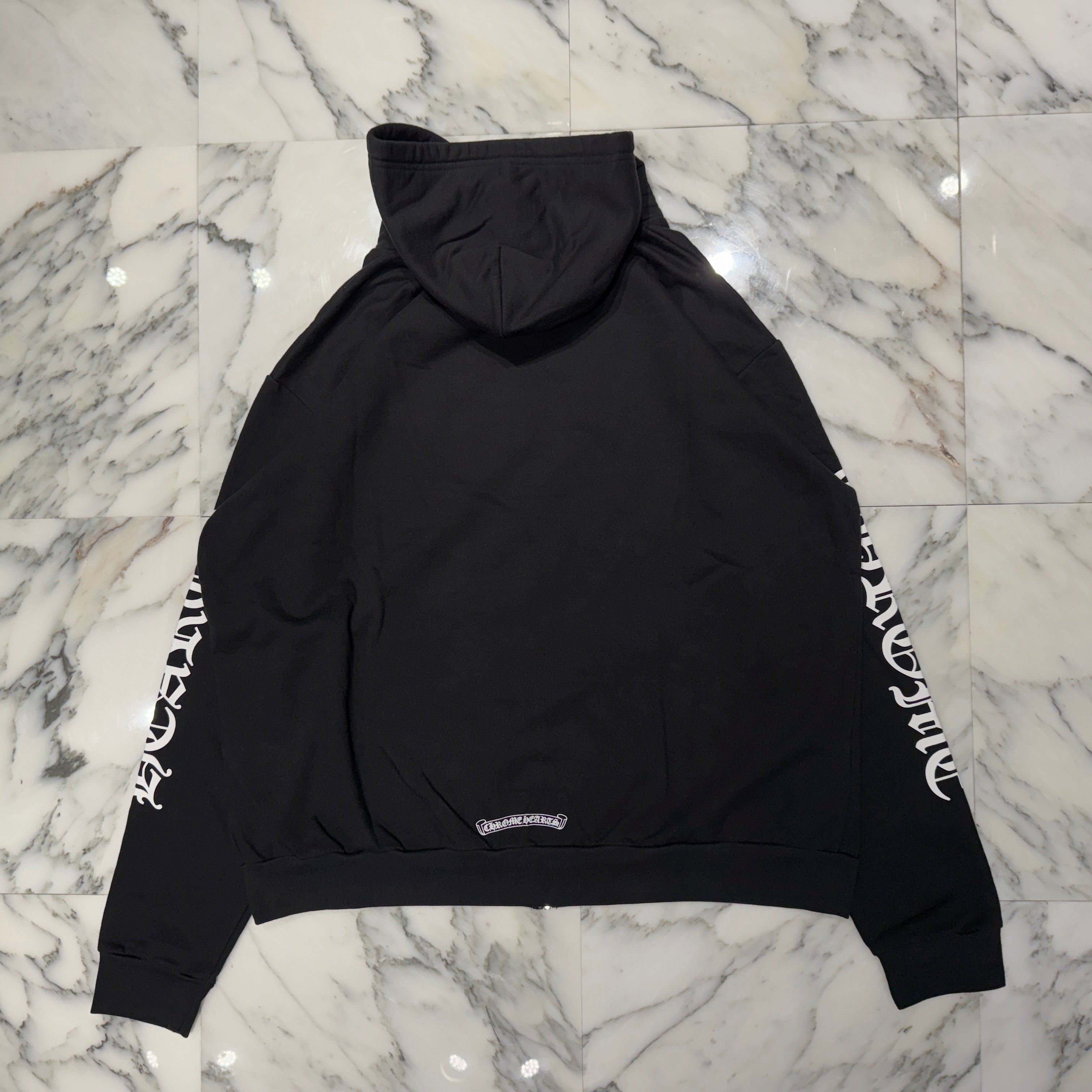 CHROME HEARTS Vertical Logo Zip Up Hoodie Size L クロムハーツ ヴァーティカルロゴ ジップアップフーディー サイズL