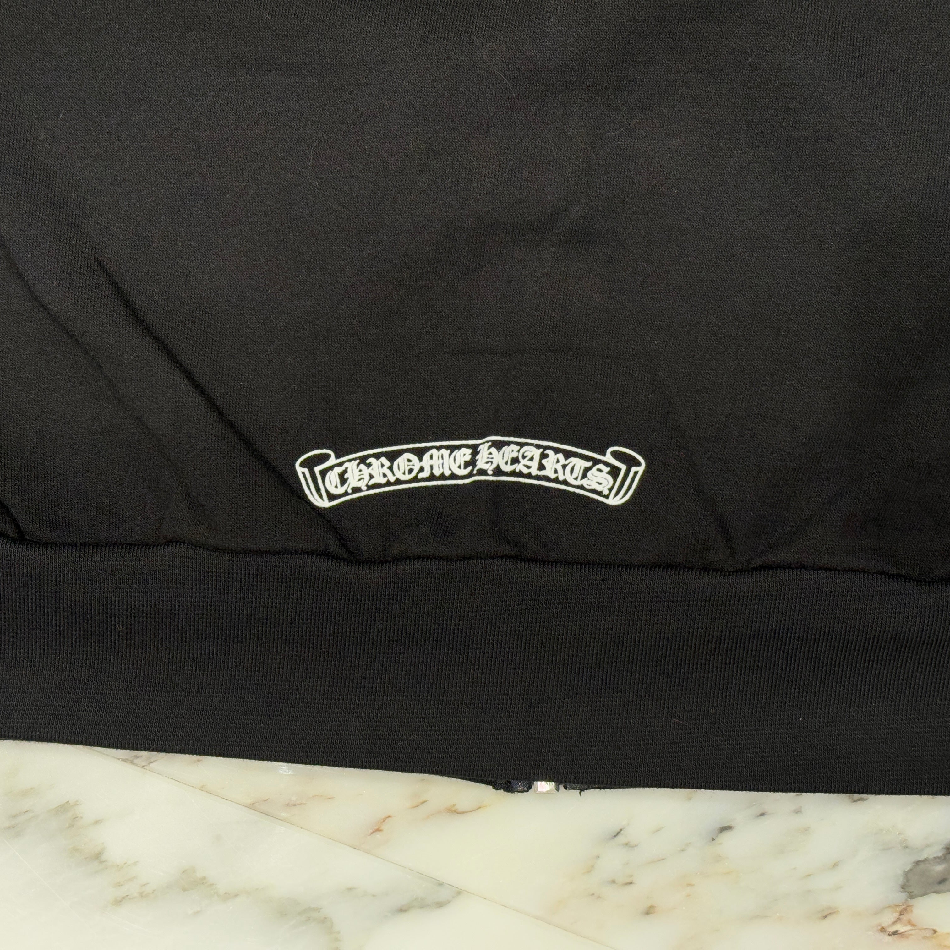 CHROME HEARTS Vertical Logo Zip Up Hoodie Size M クロムハーツ ヴァーティカルロゴ ジップアップフーディー サイズM