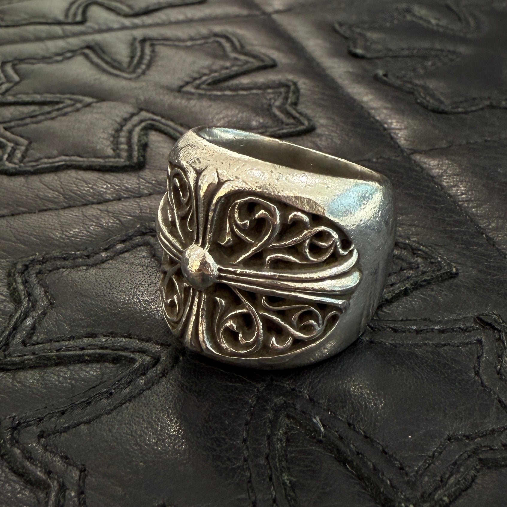 CHROME HEARTS Classic Oval Cross Ring Size 22.5号 クロムハーツ クラシック オーバルクロス リング サイズ22.5号