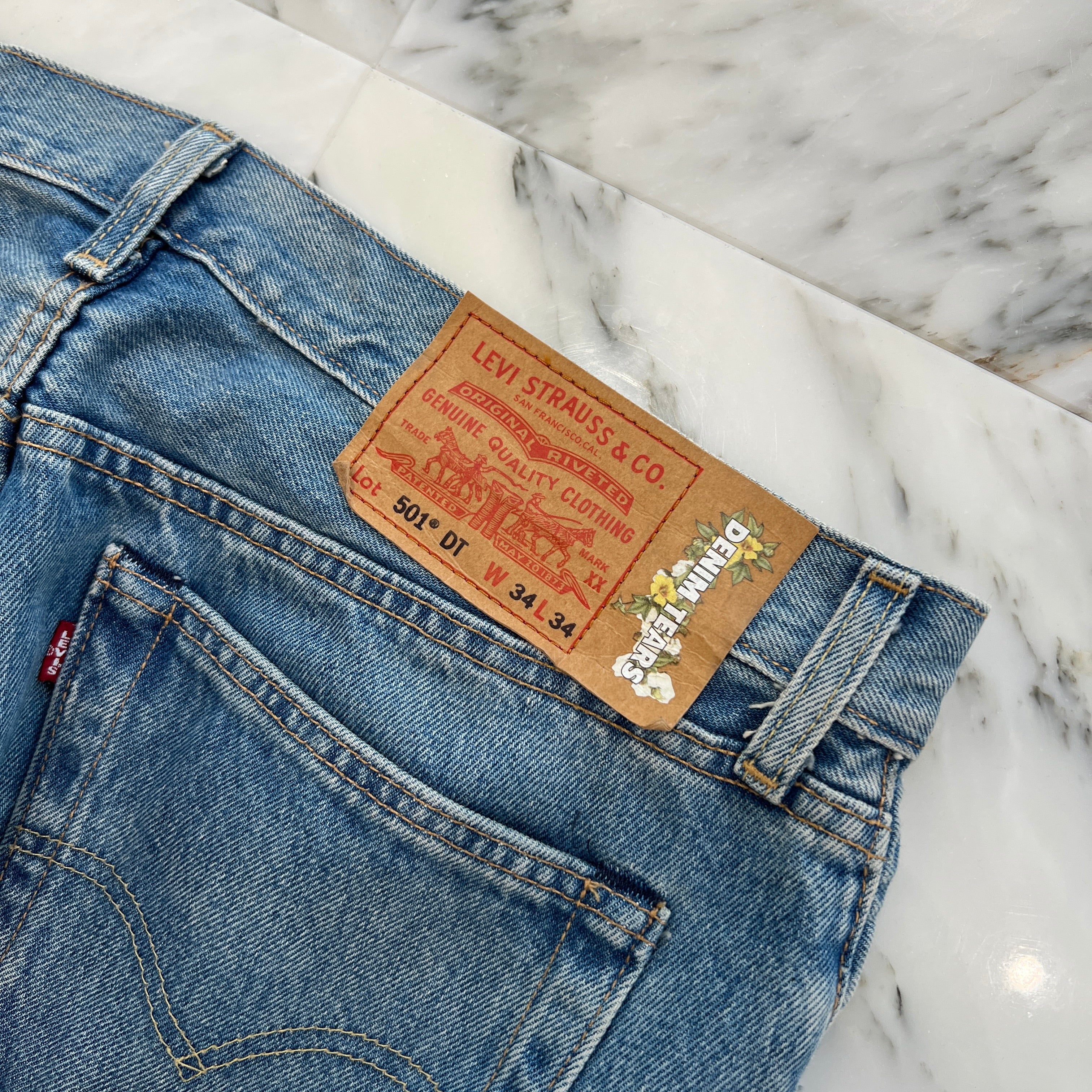 DENIM TEARS × Levi's Cotton Wreath Jeans CA00342 WPL423 Size W34 L34 デニムティアーズ × リーバイス コットンリースジーンズ サイズ W34 L34