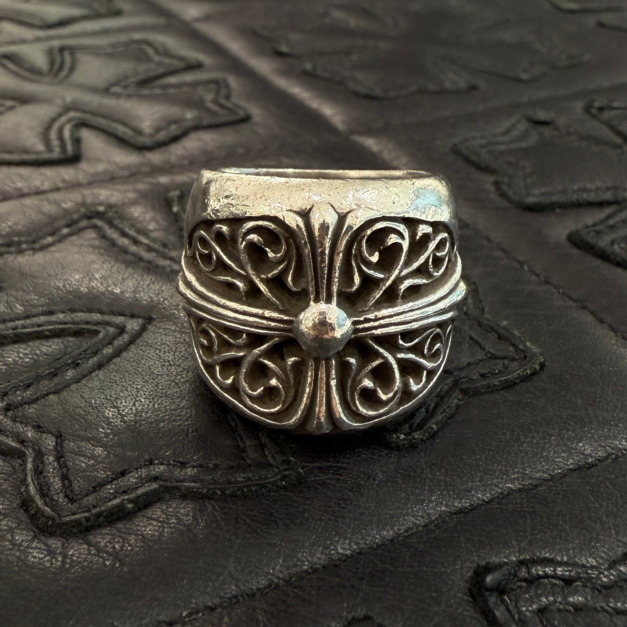 CHROME HEARTS Classic Oval Cross Ring Size 22.5号 クロムハーツ